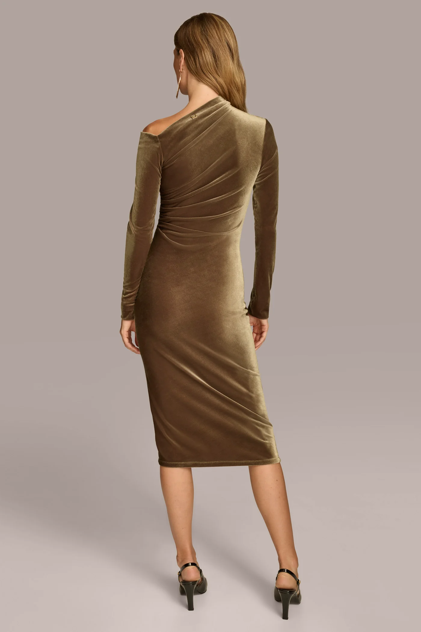 ASYMMETRICAL NECKLINE DRESS