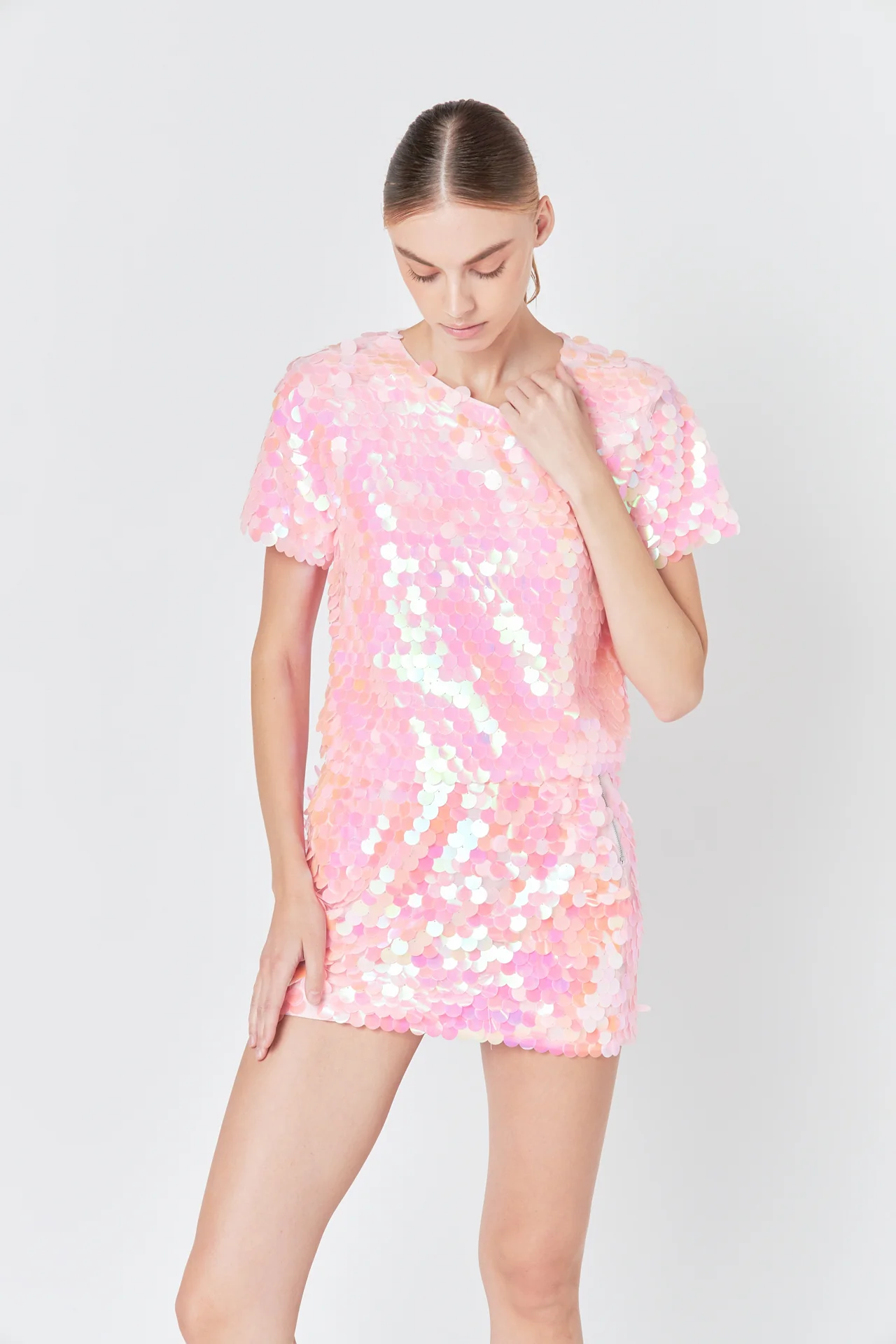 Sequin Crop Top