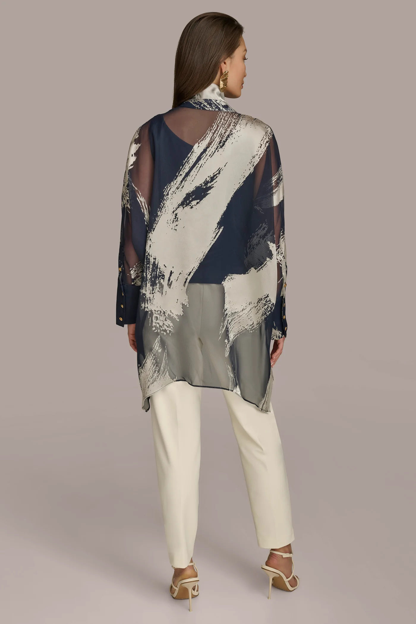 PRINT COLLARED TUNIC