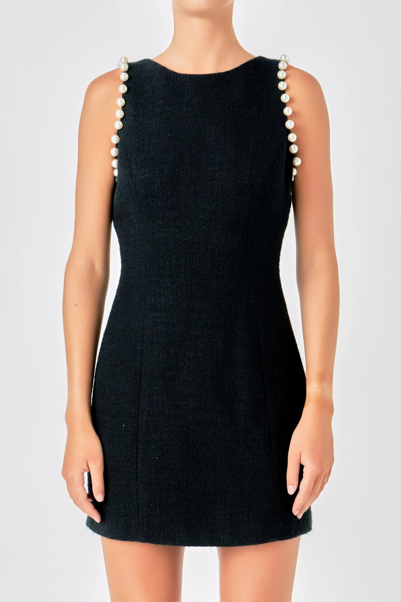 Pearl Accented Mini Dress