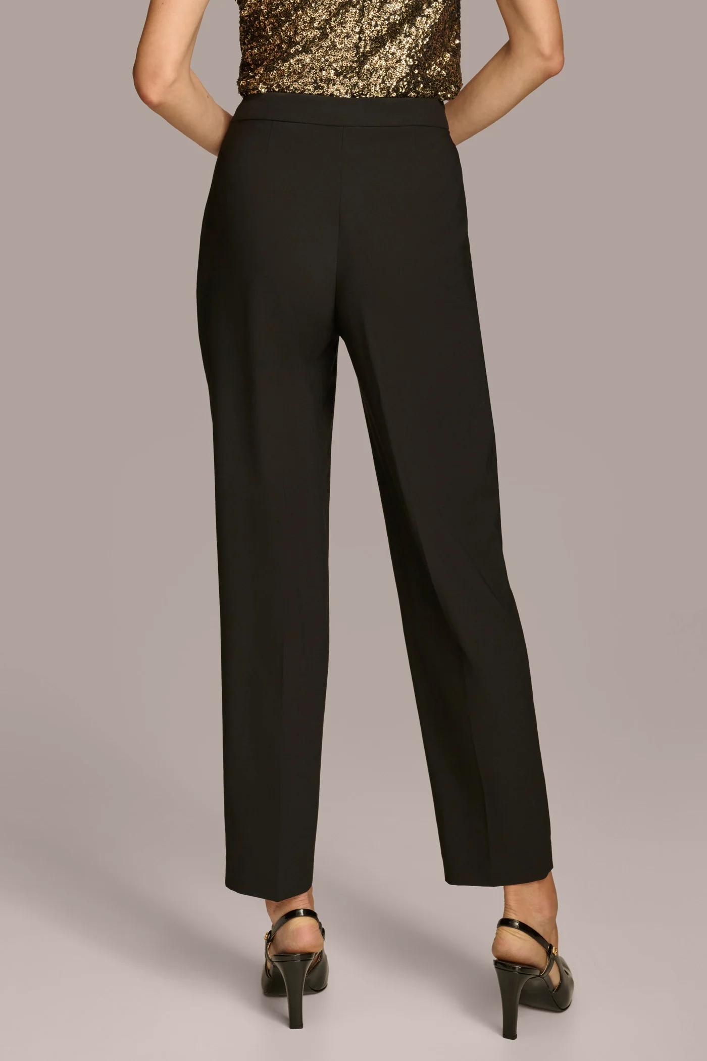 PLEATED STRAIGHT LEG PANT
