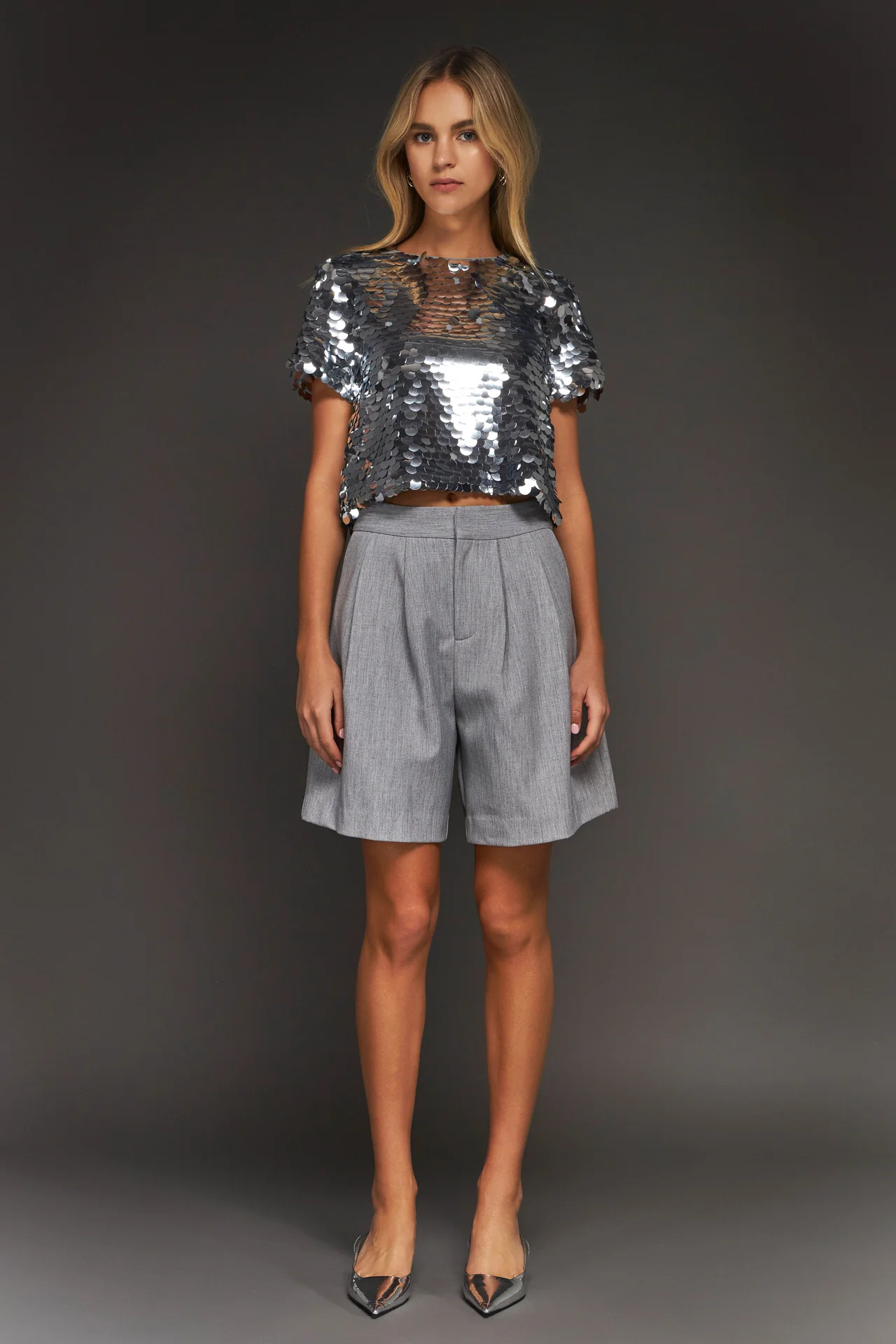 Sequin Crop Top
