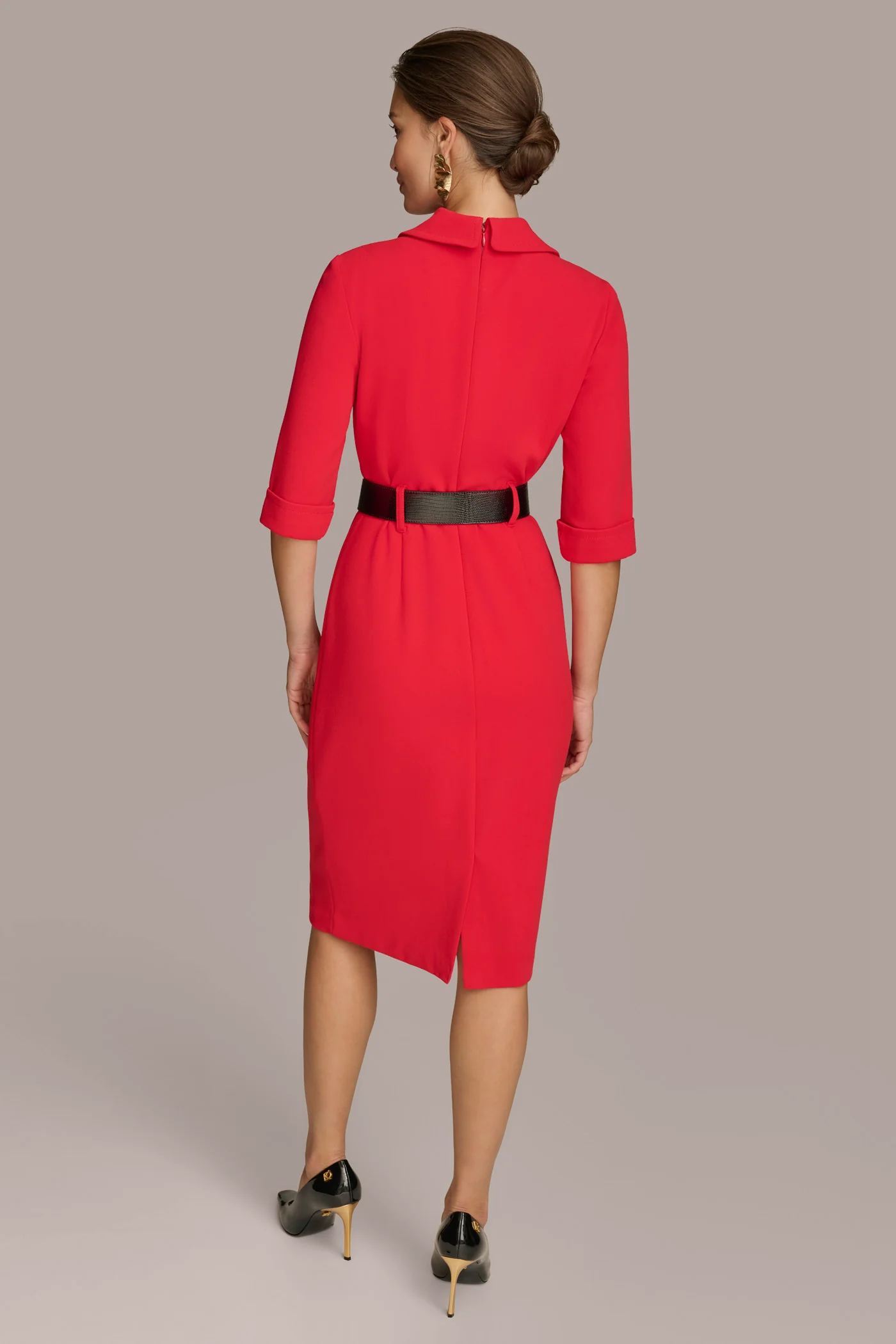 BELTED SHEATH DRESS