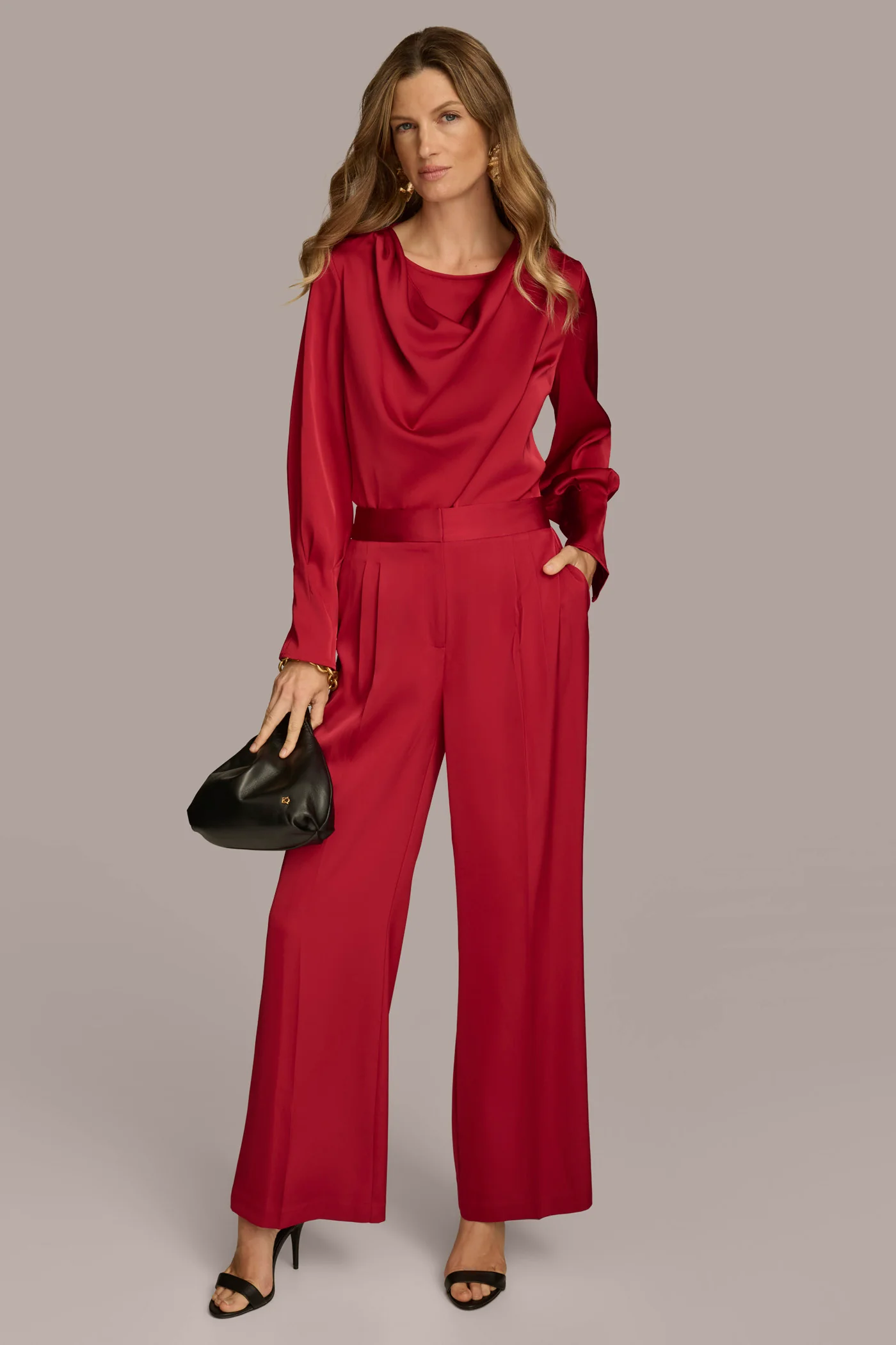 PLEATED WIDE LEG PANT