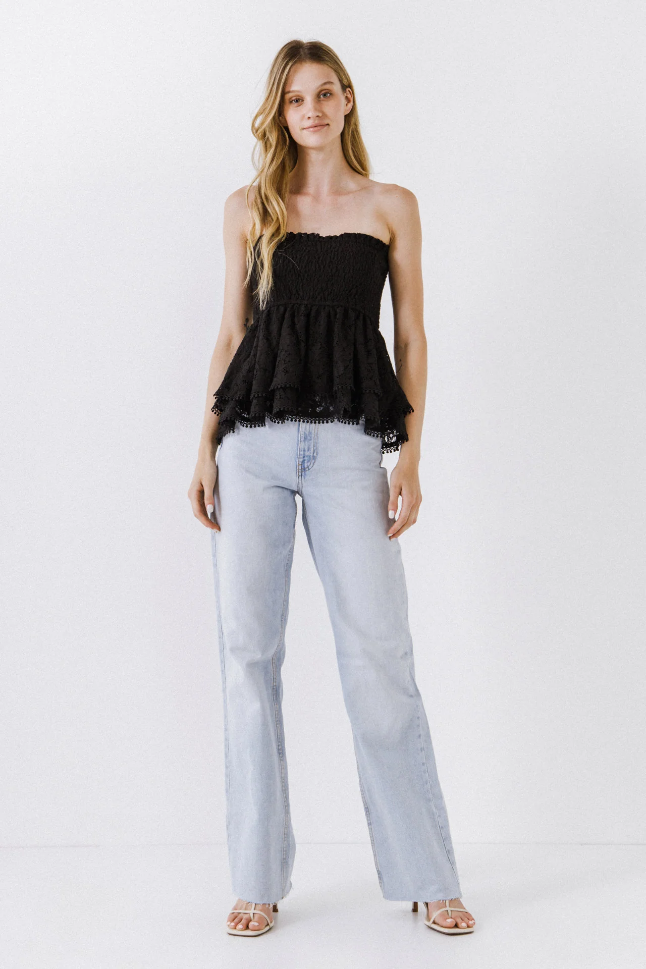 Strapless Tube Lace top