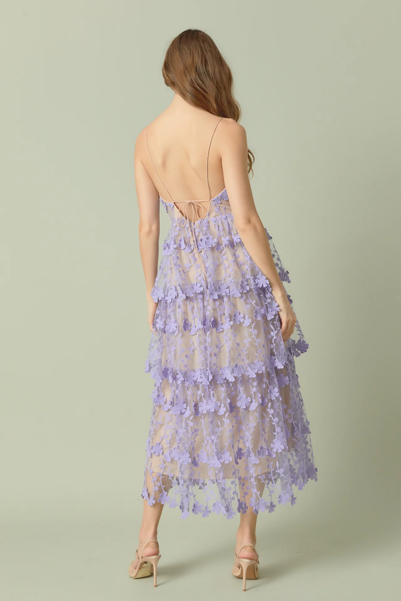 Crochet Layered Midi Dress