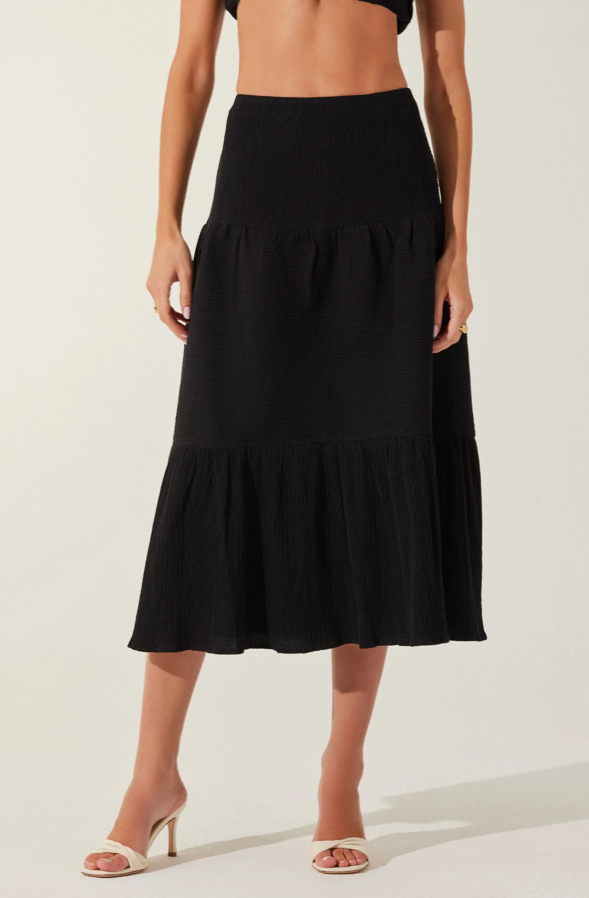 Tiered Midi Skirt