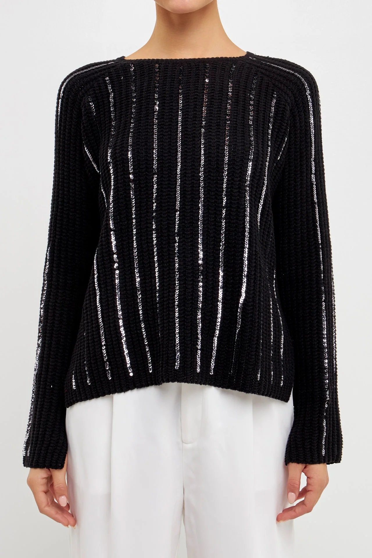 Sequin Knit Sweater