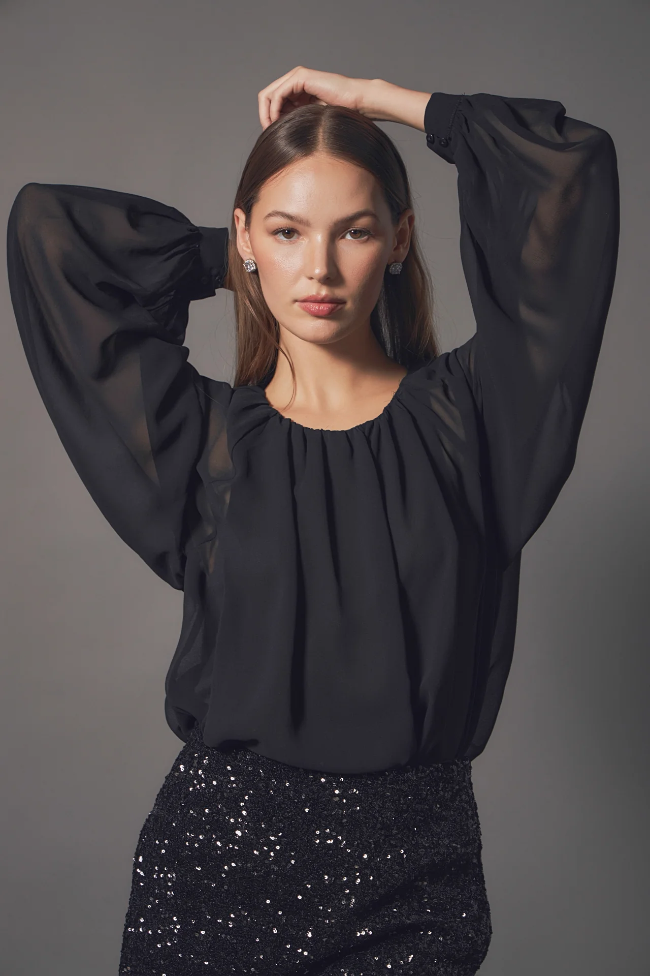 Sheer Balloon Bodysuit