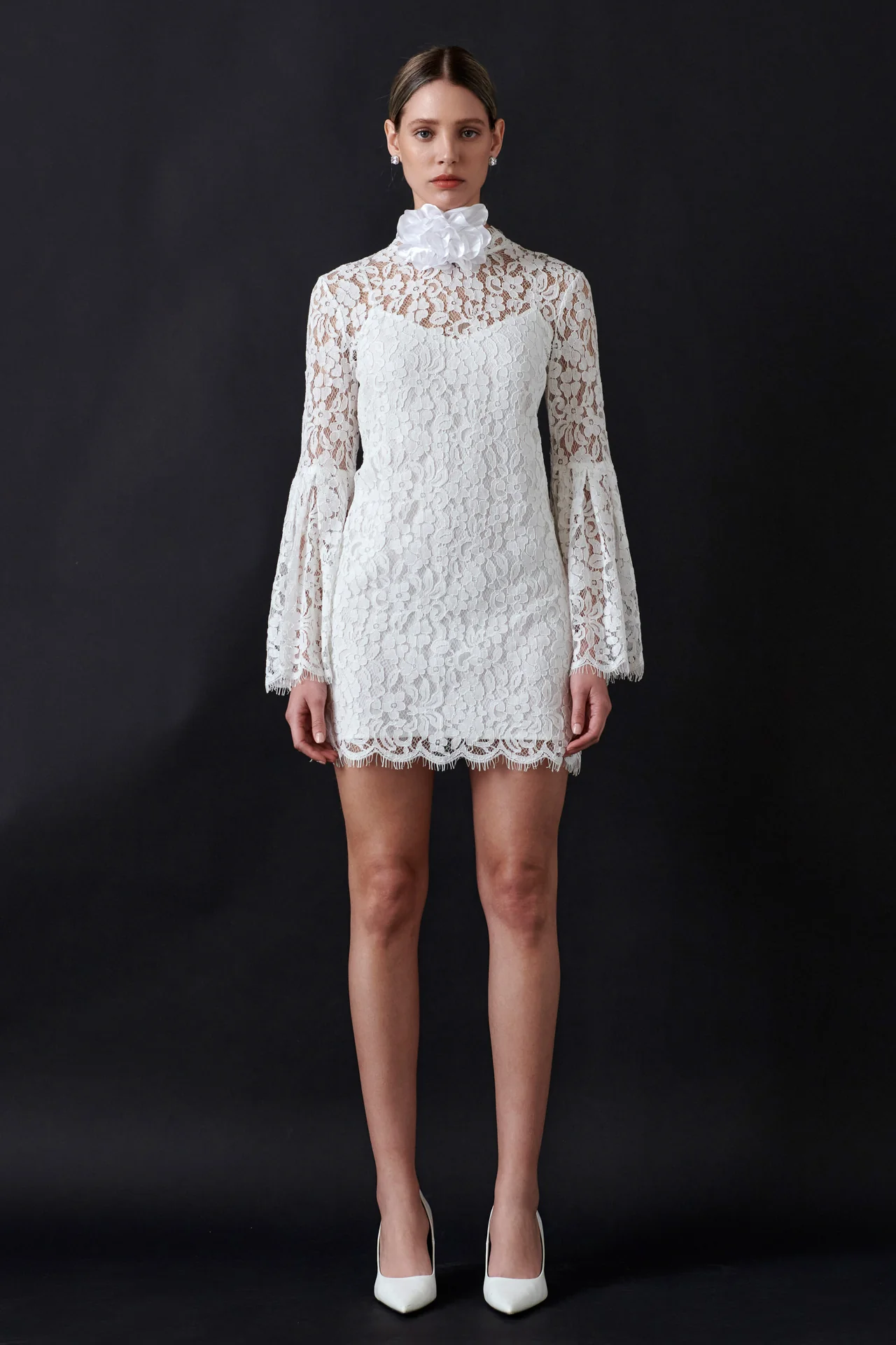 Bell Sleeve Lace Dress