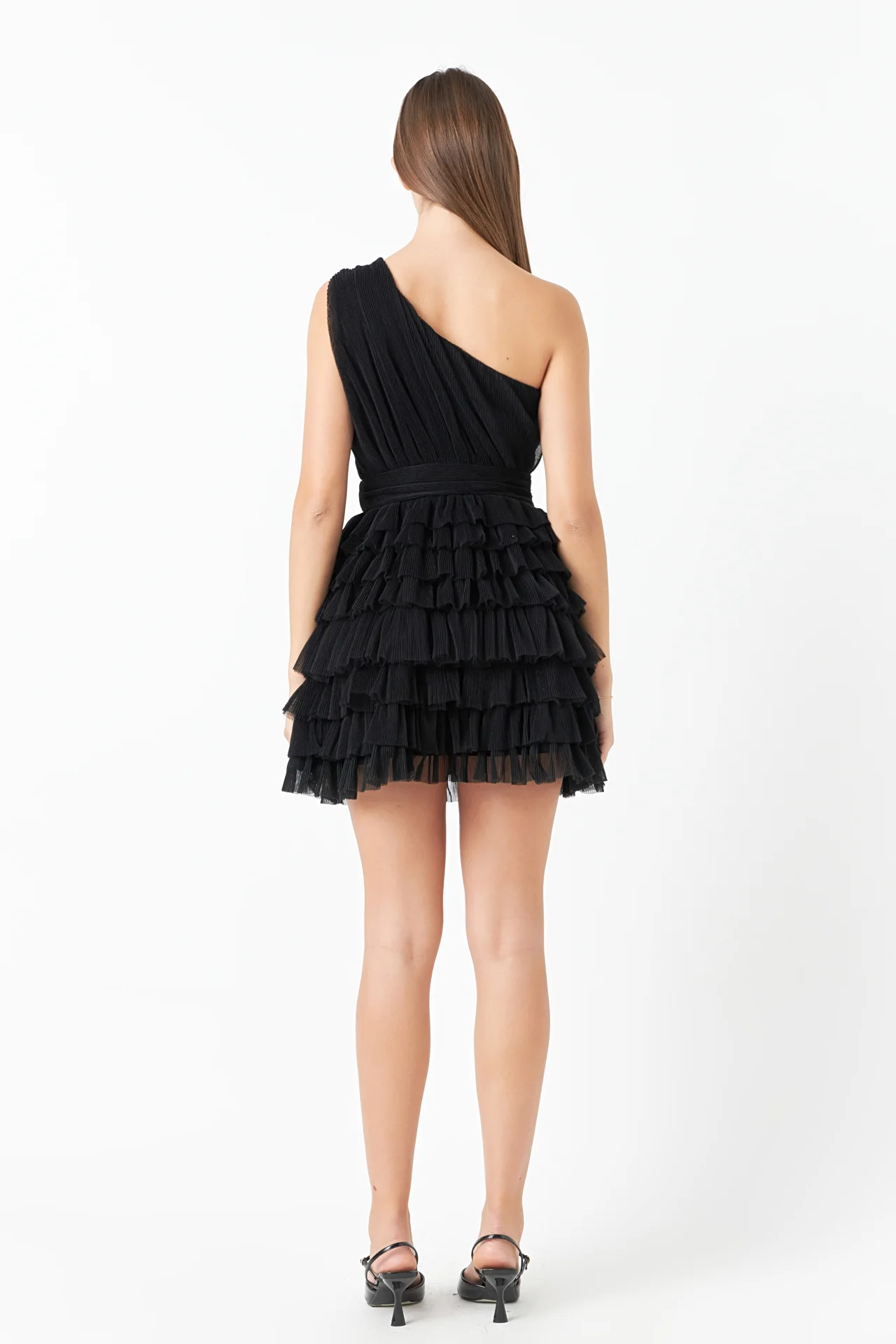 Tiered Tulle Mini Dress