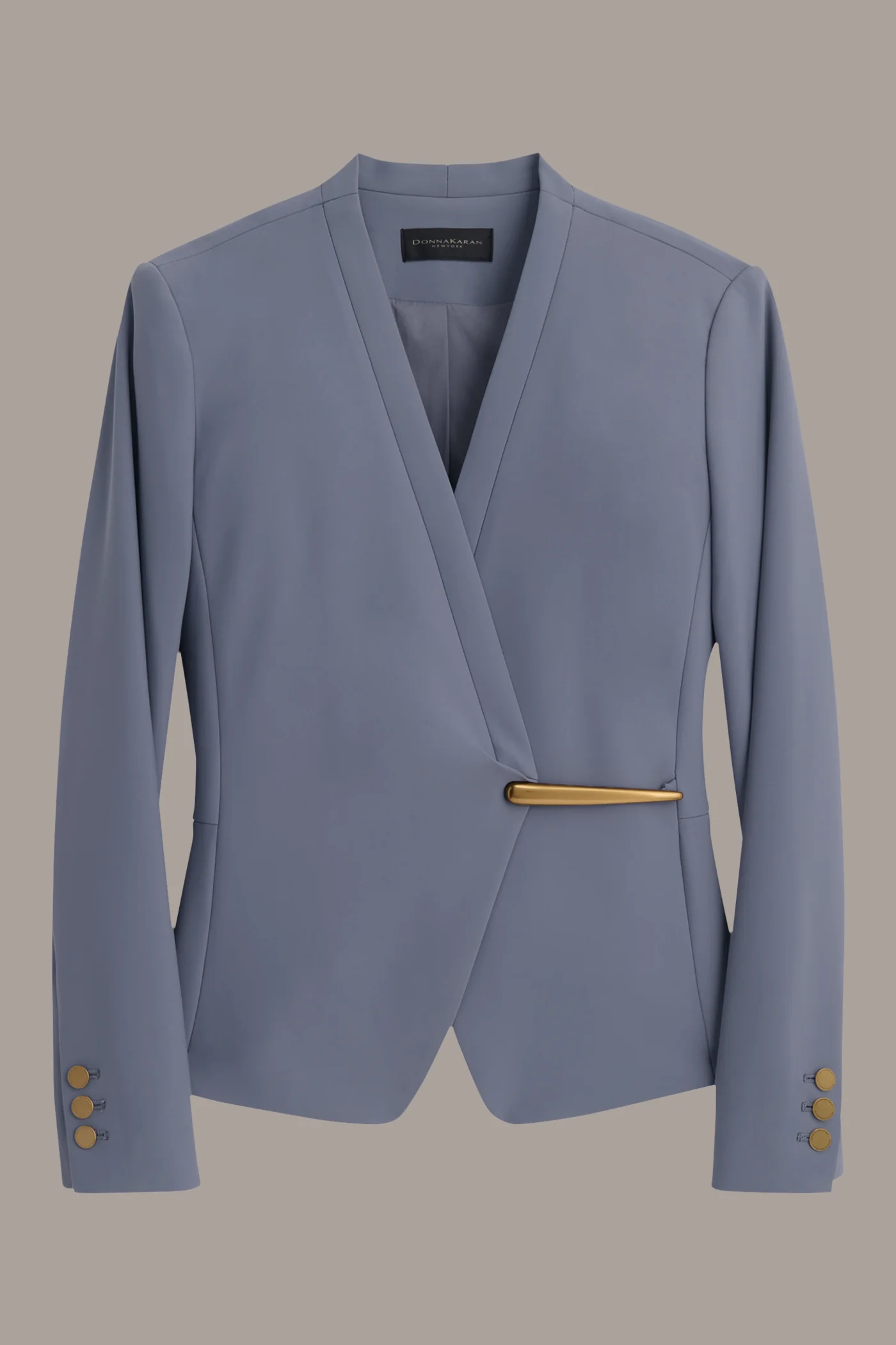 WRAP JACKET WITH BAR CLOSURE