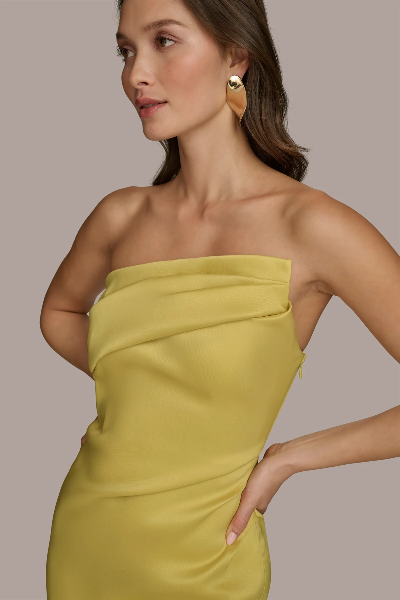 ASYMMETRICAL NECK COCKTAIL SHEATH DRESS