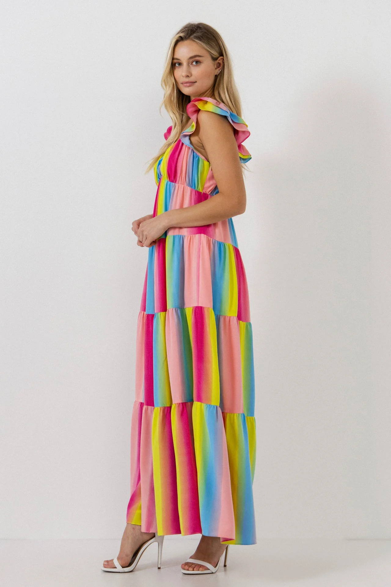 Ombre Stripe Maxi Dress