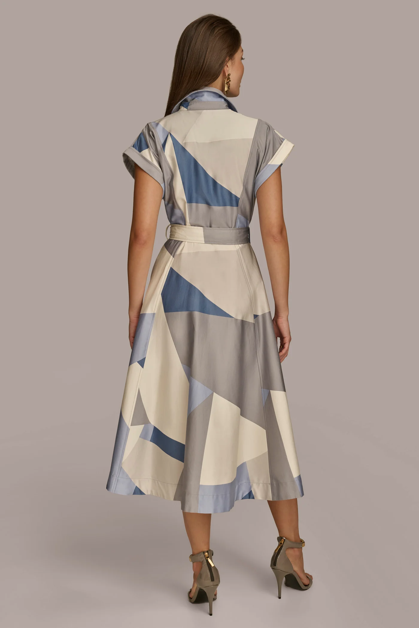 COLORBLOCK A LINE SHIRT DRESS