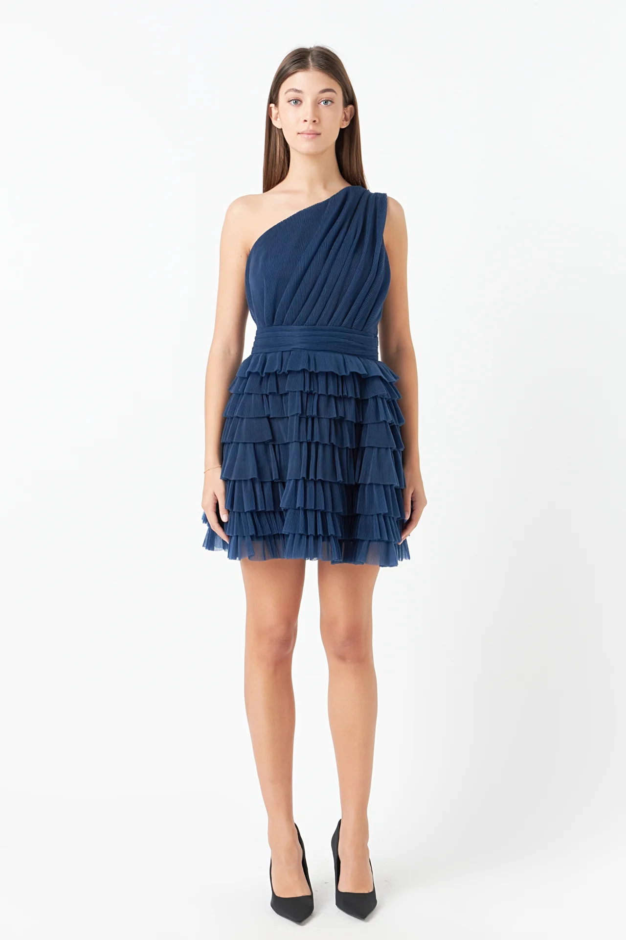 Tiered Tulle Mini Dress