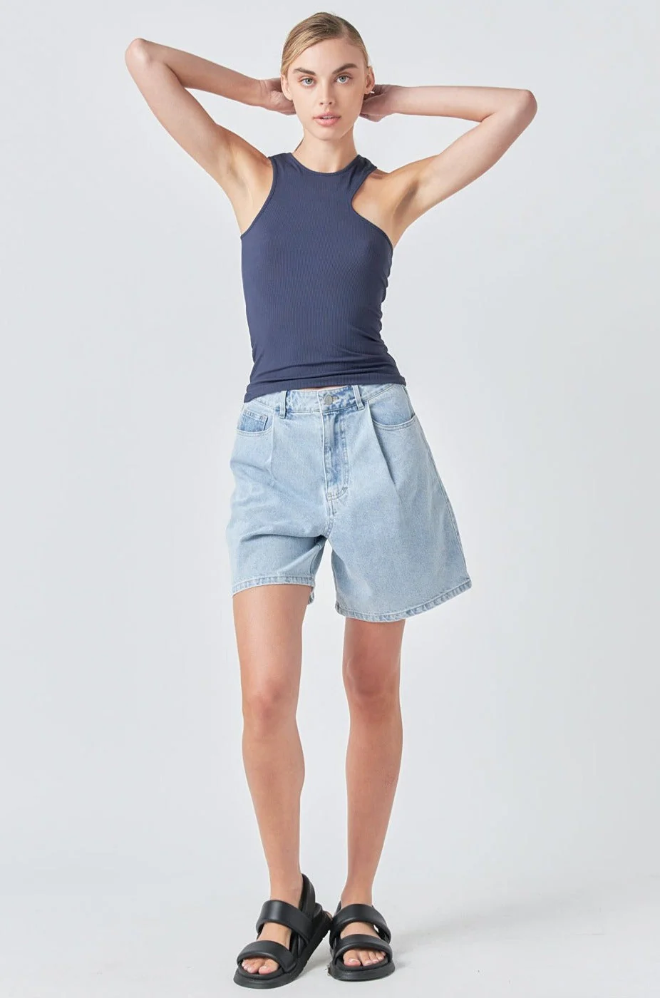 Asymmetrical Ribbed Top