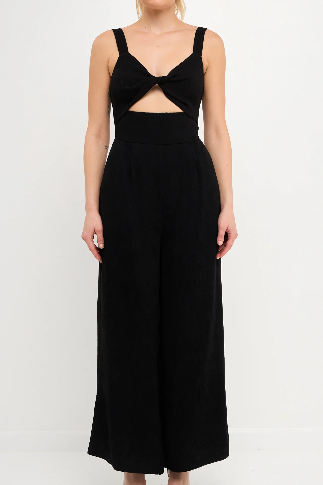 Soft Touch Plisse Twist Jumpsuit