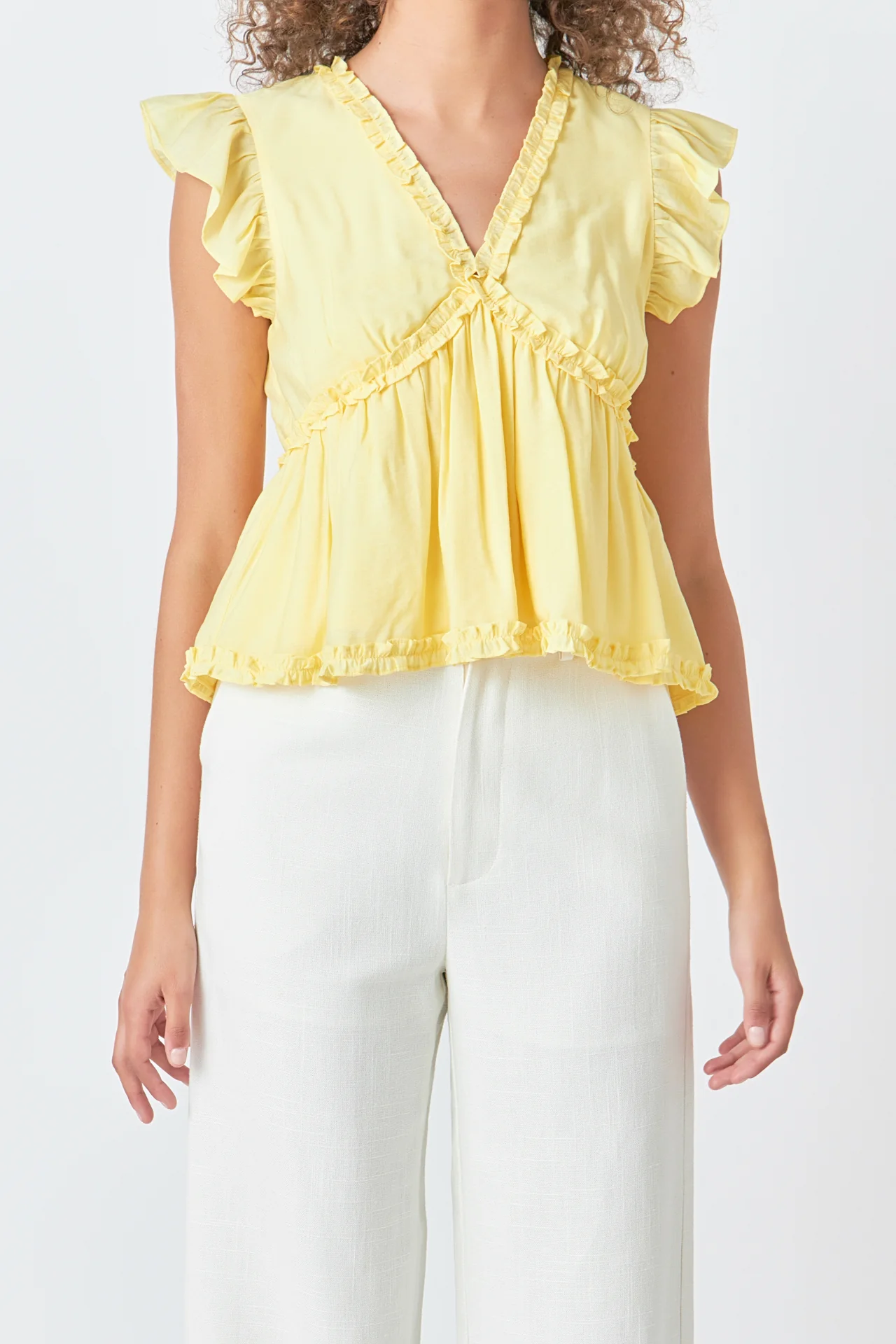 Ruffle Detail Top