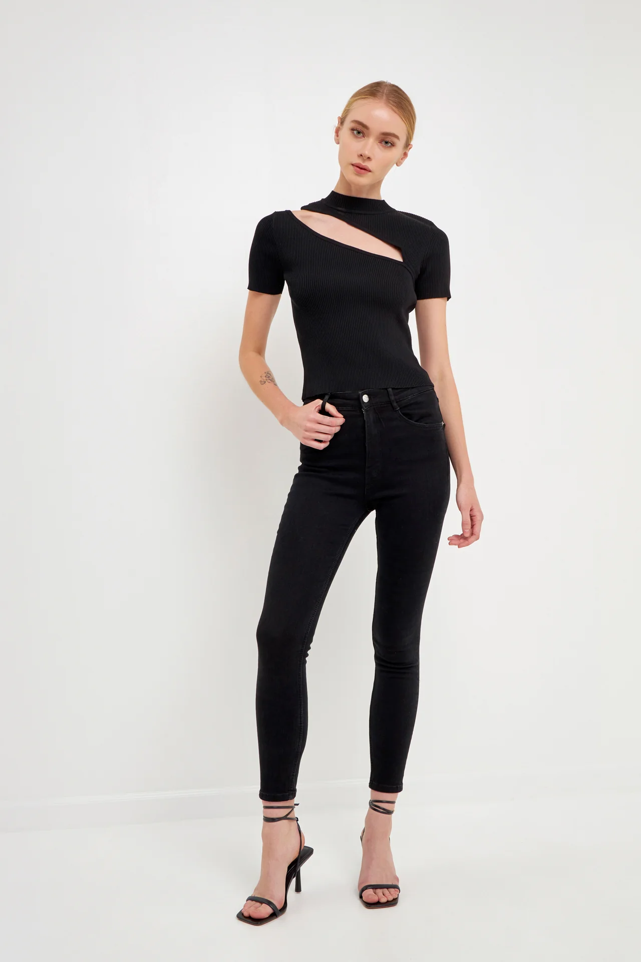 Cut Out Knit Top