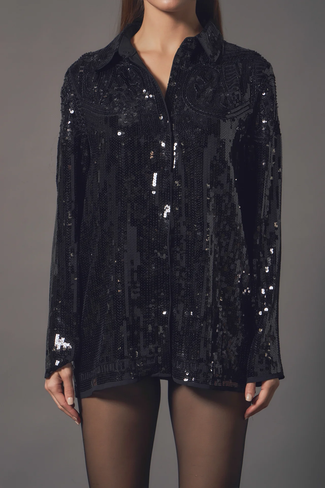 Sequins Dress Shirt