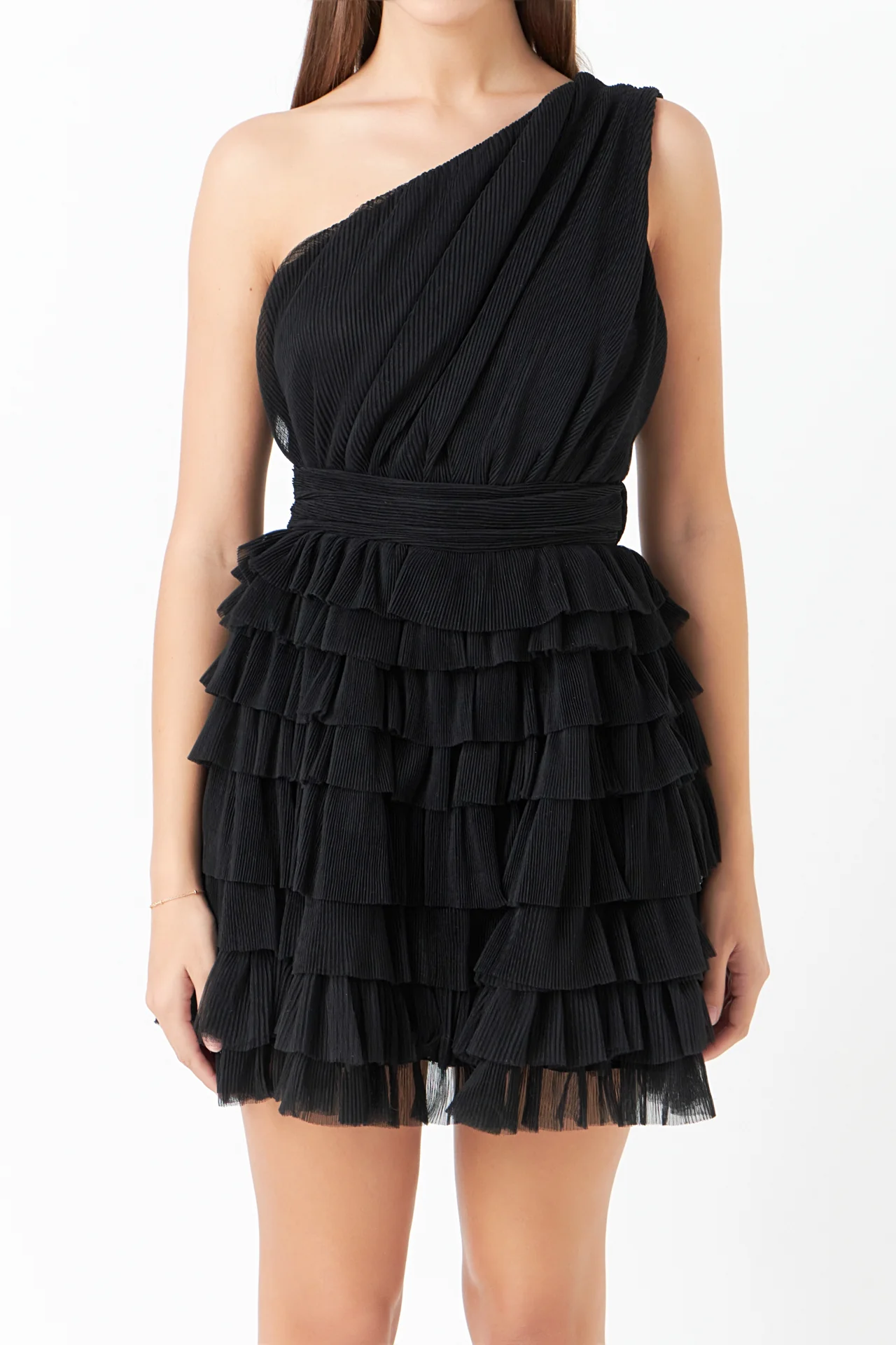 Tiered Tulle Mini Dress