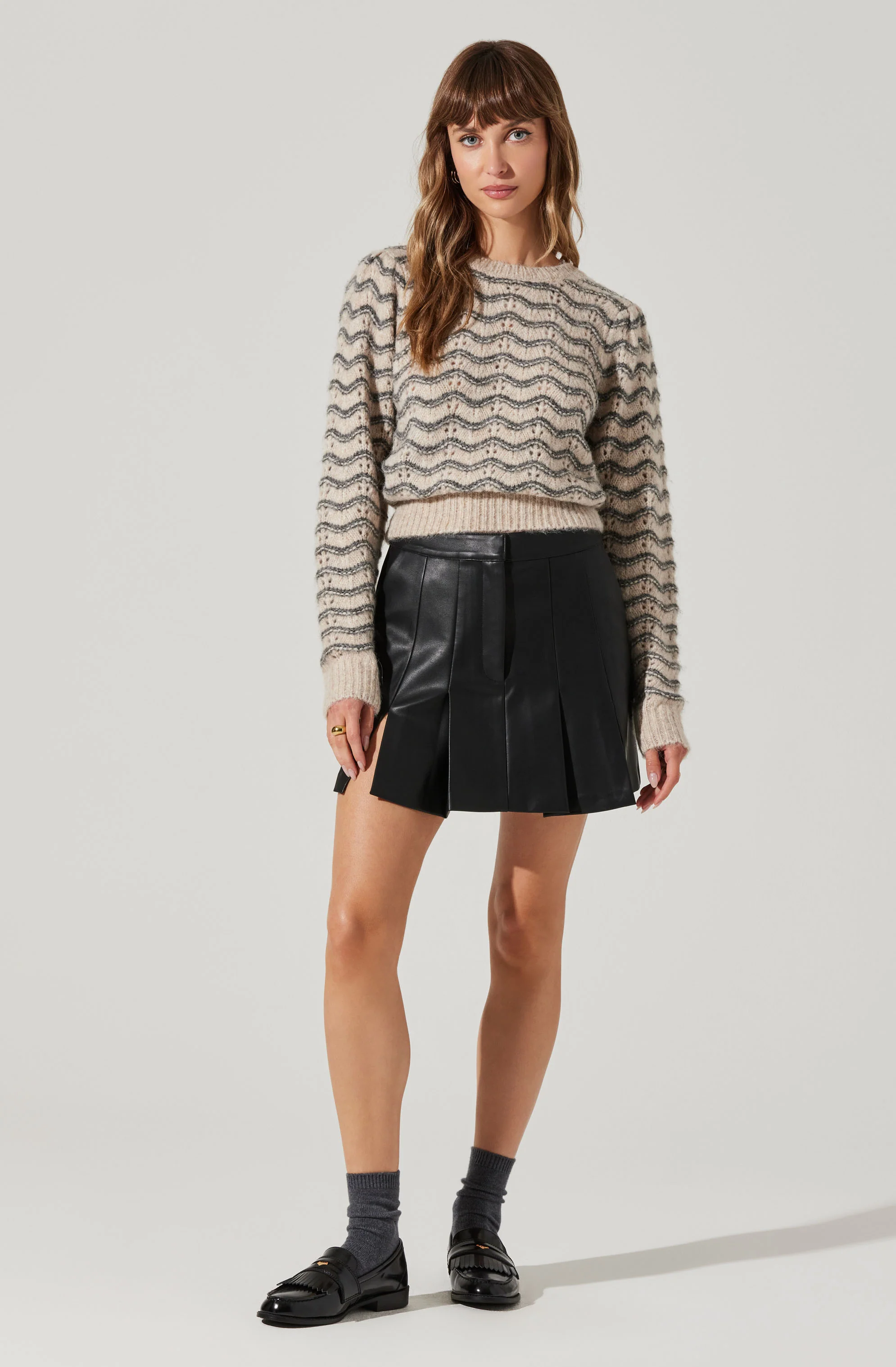 Jaylani Wavy Striped Sweater