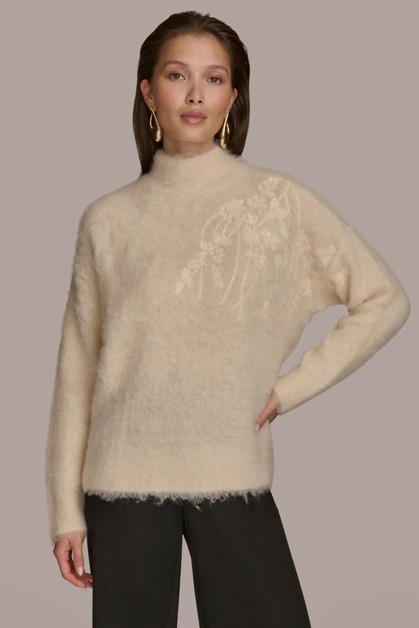SEQUIN EMBELLISHED SWEATER