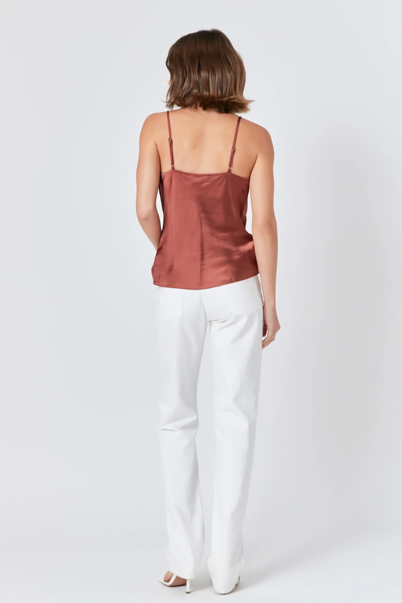 Satin Cowl Neck Top