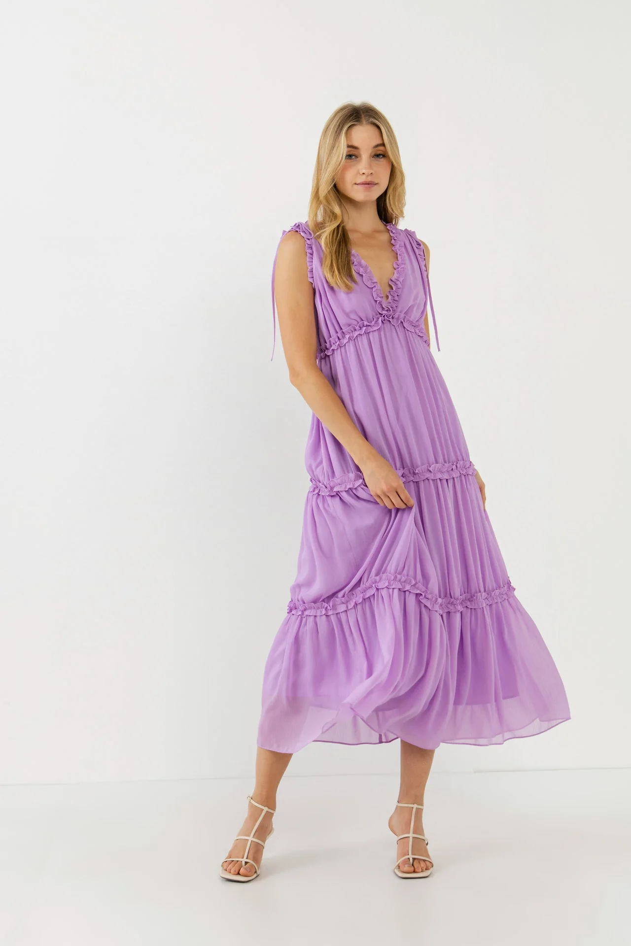 Flowy Maxi Dress with Ruffle