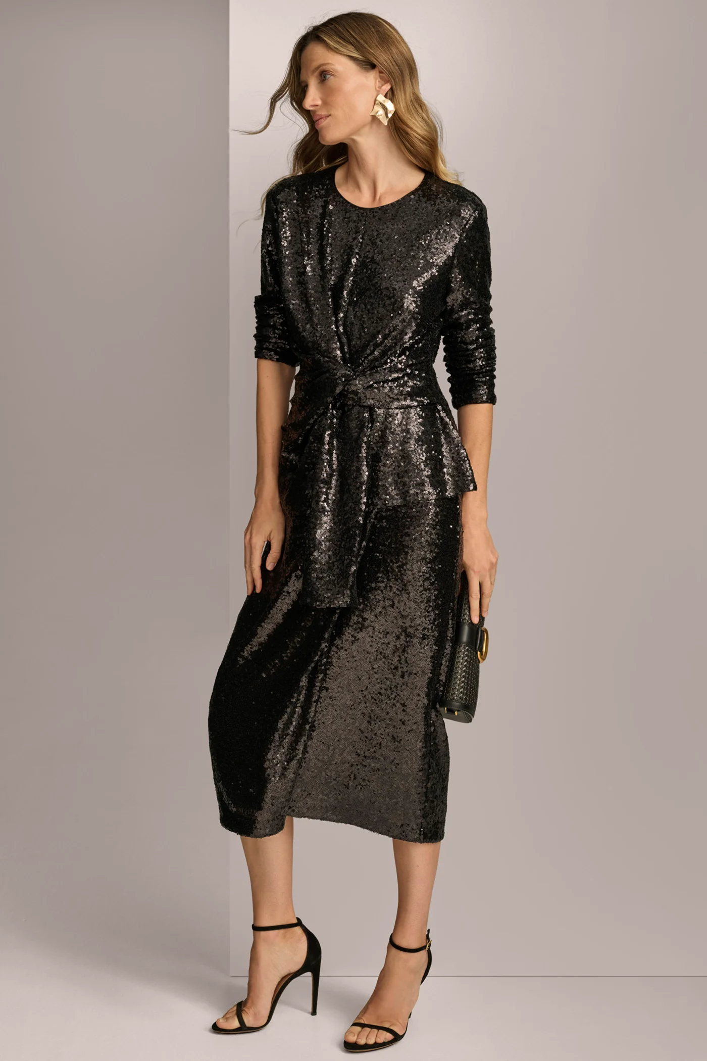TIE WAIST SEQUIN TOP