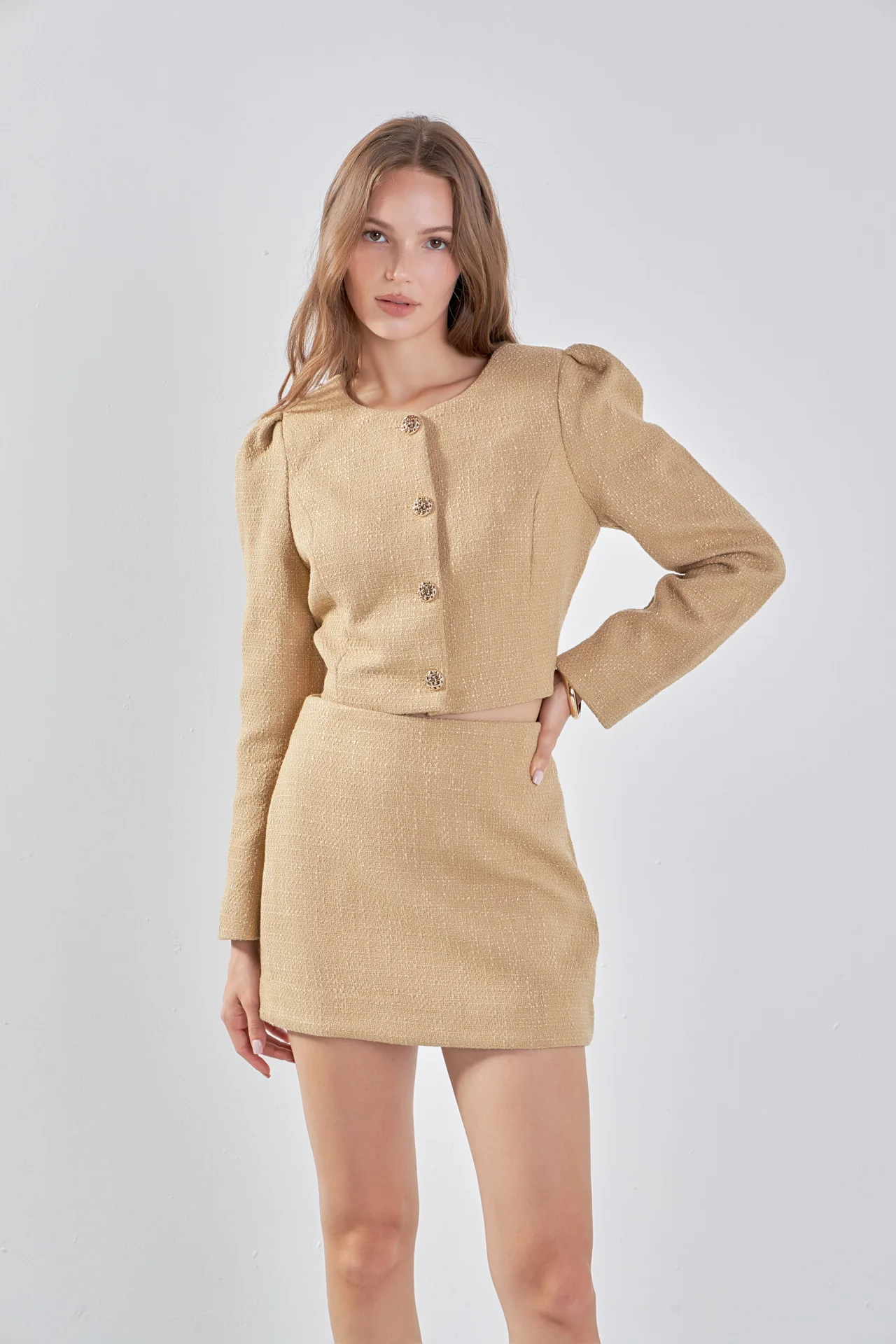 Tweed H-Line Mini Skirt