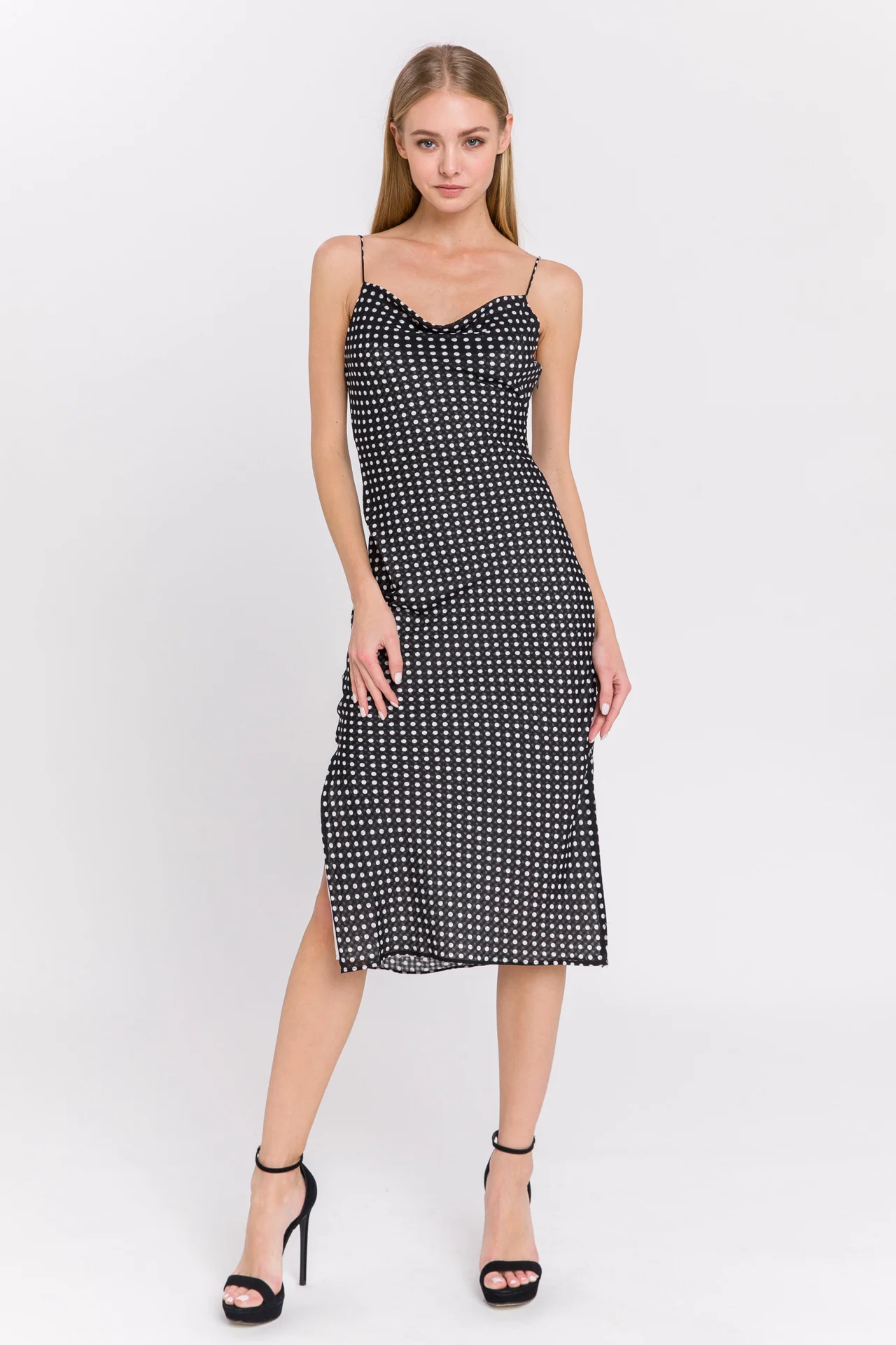 Polka Dot Fitted Dress