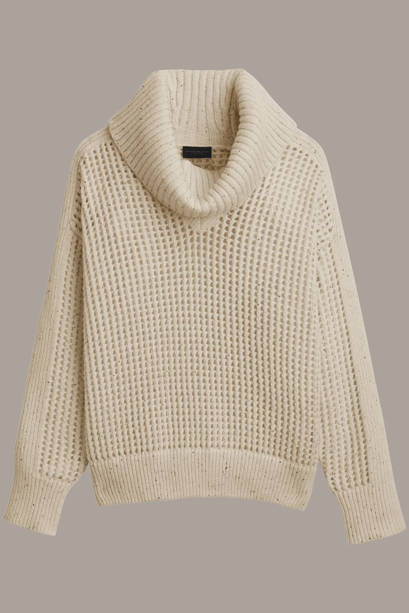 COWL NECK CUTOUT SWEATER