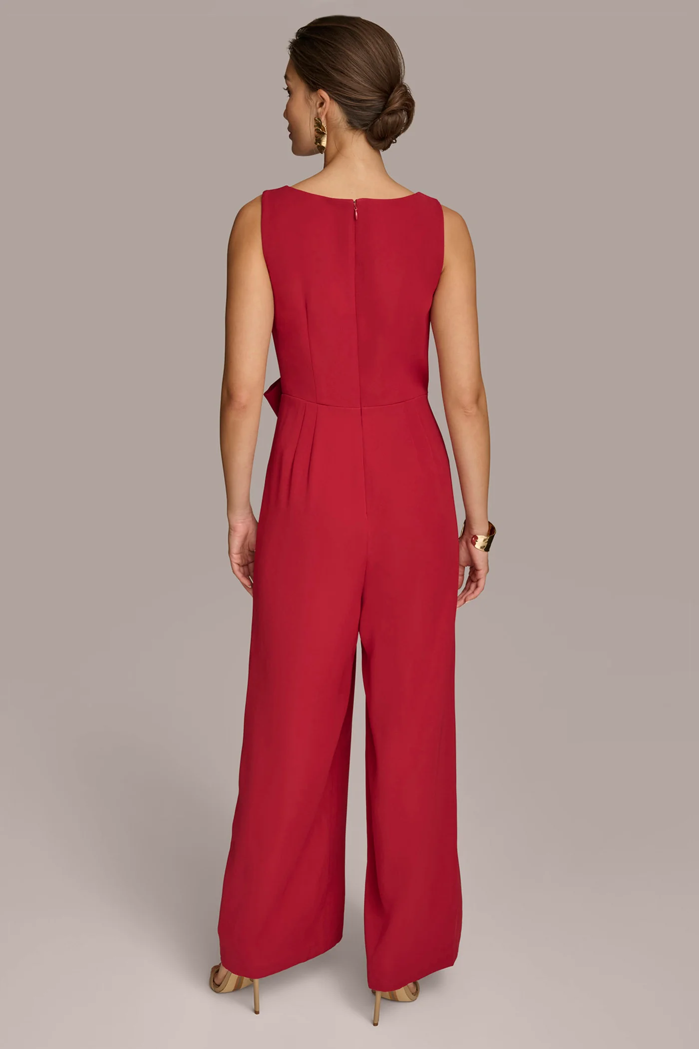 JUMPSUIT WITH SIDE ROUCHED BOW