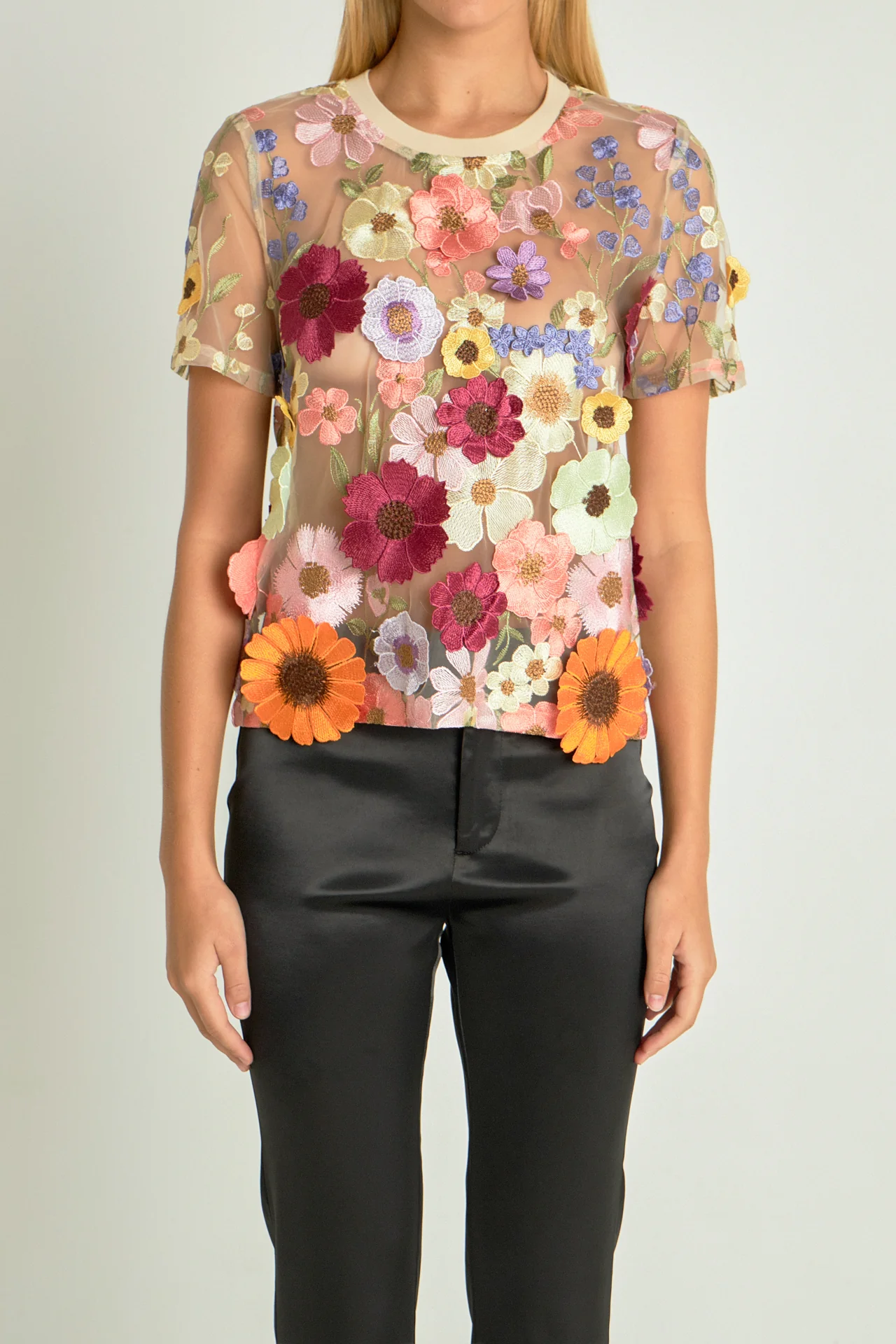 Floral Embroidered Top