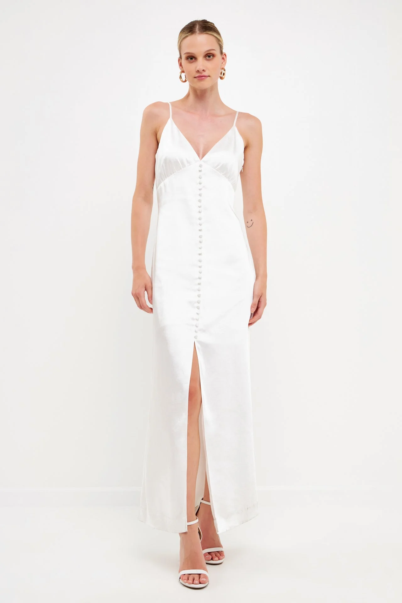 Satin Button Down Maxi