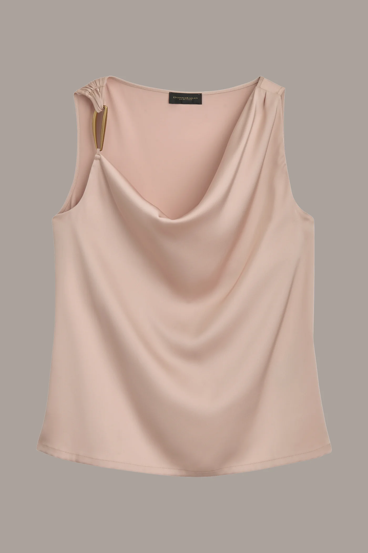 CHARMEUSE COWL NECK WITH HARDWARE