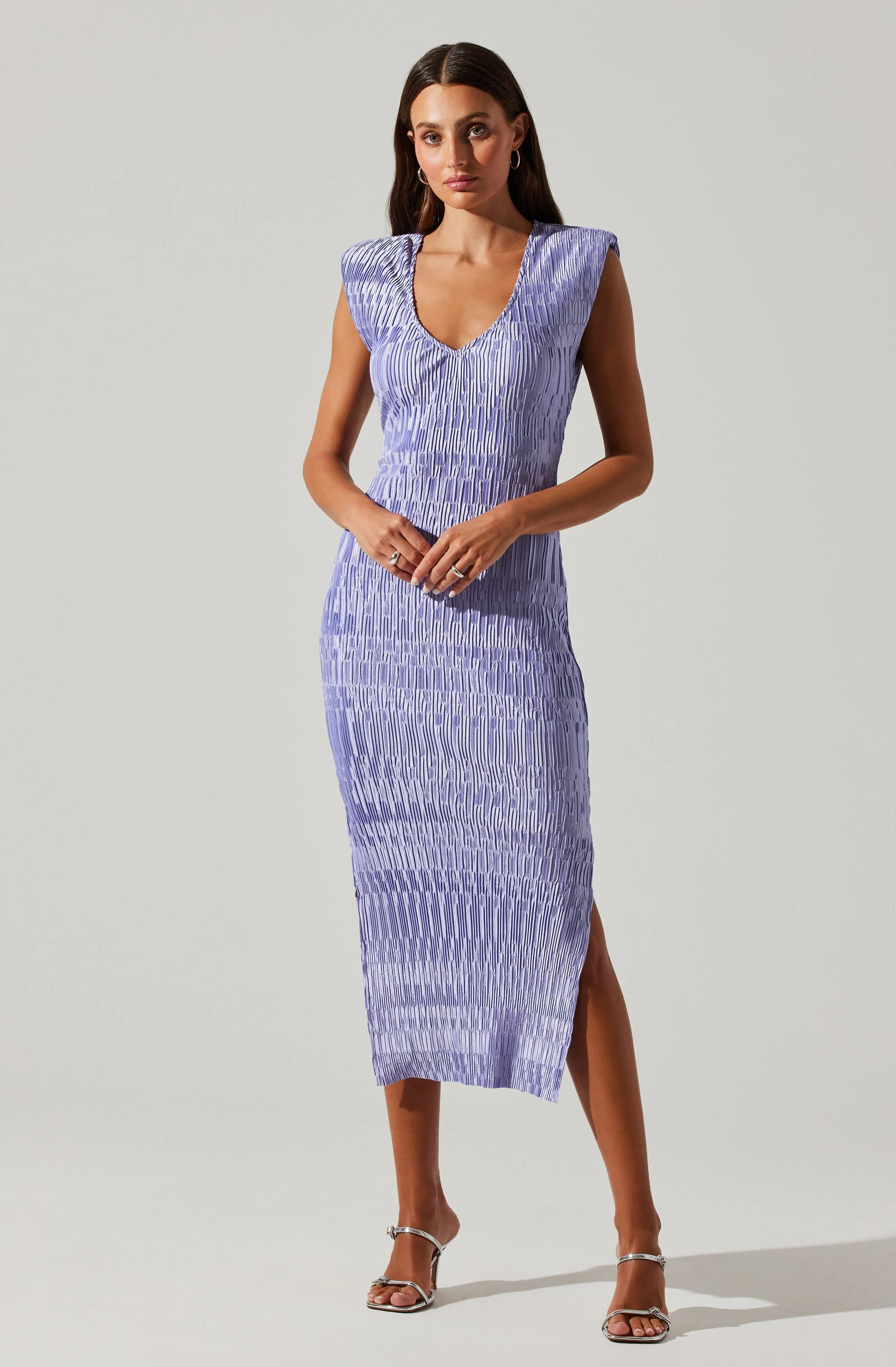 Nyah Plisse Bodycon Dress
