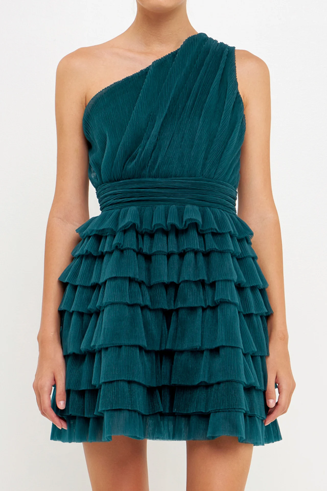 Tiered Tulle Mini Dress