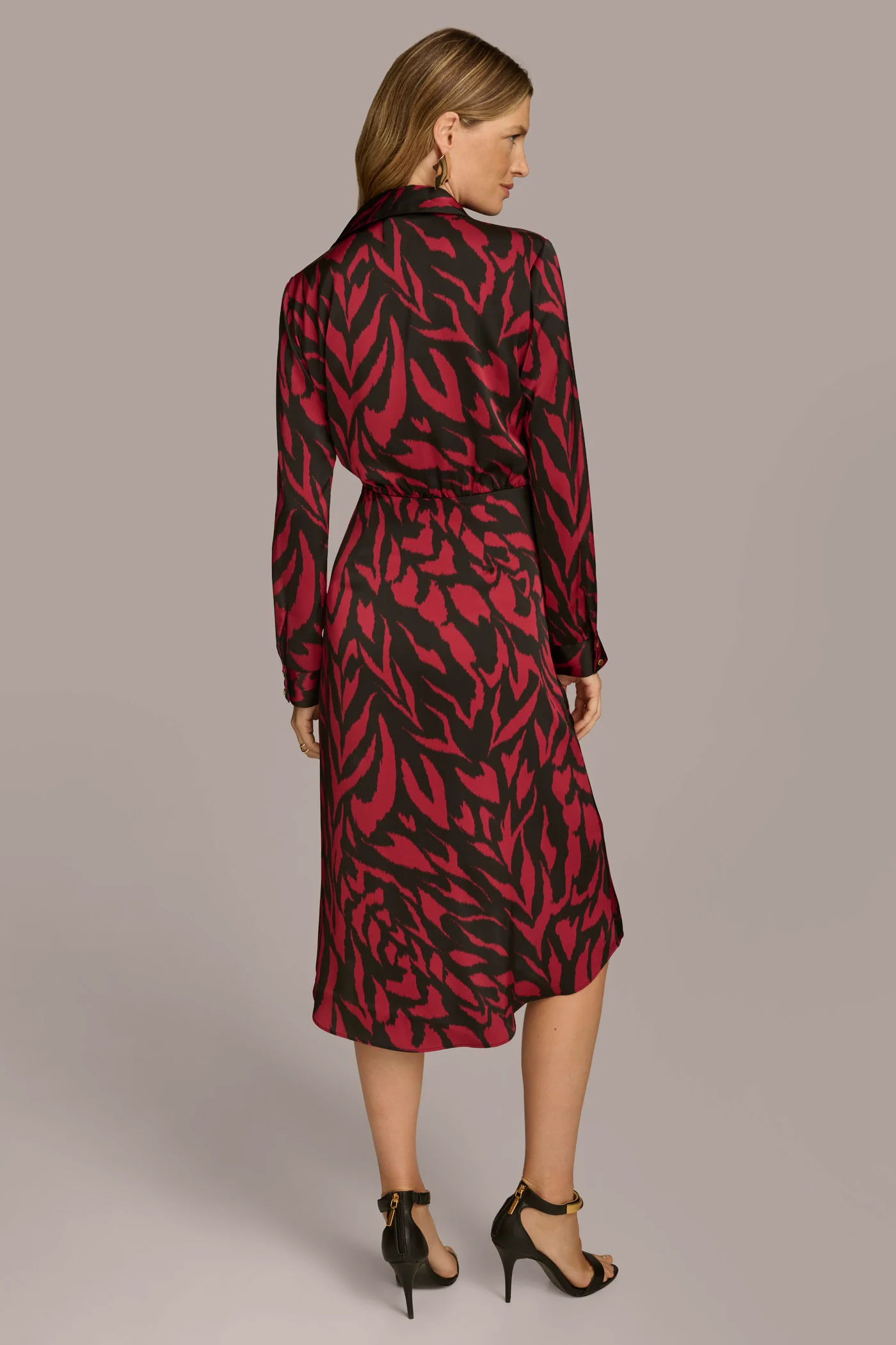 LONG SLEEVE TIE WAIST DRESS