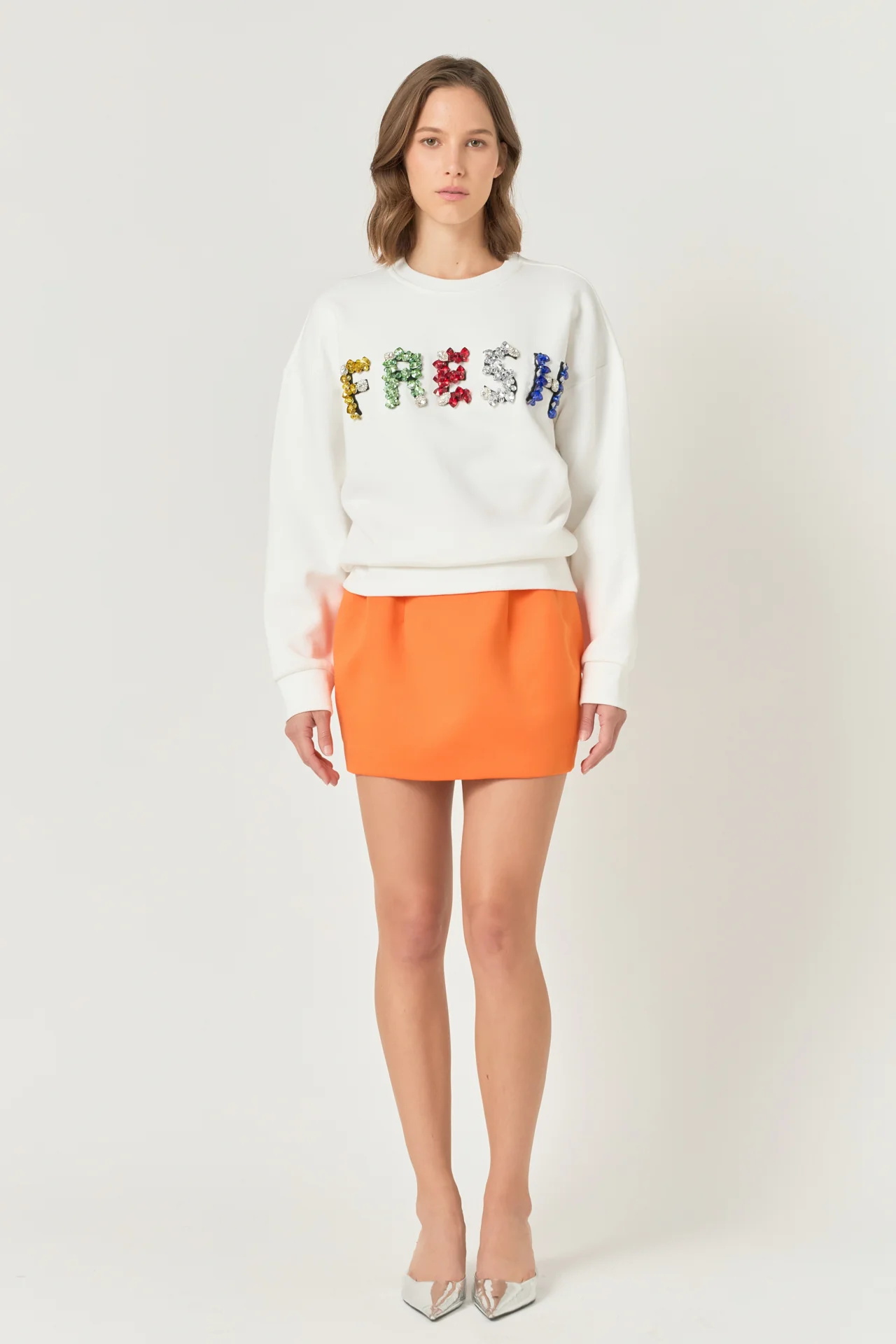 Color Letter Patch Sweatshirt