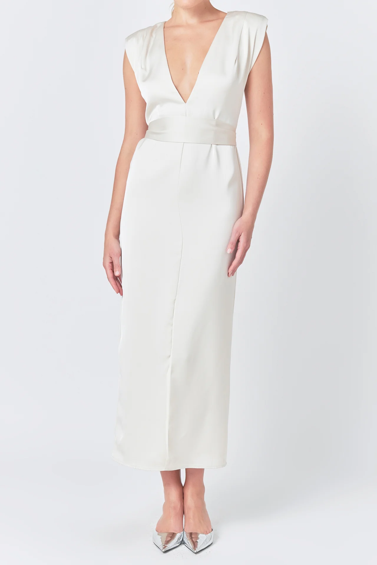 Deep V Maxi Dress