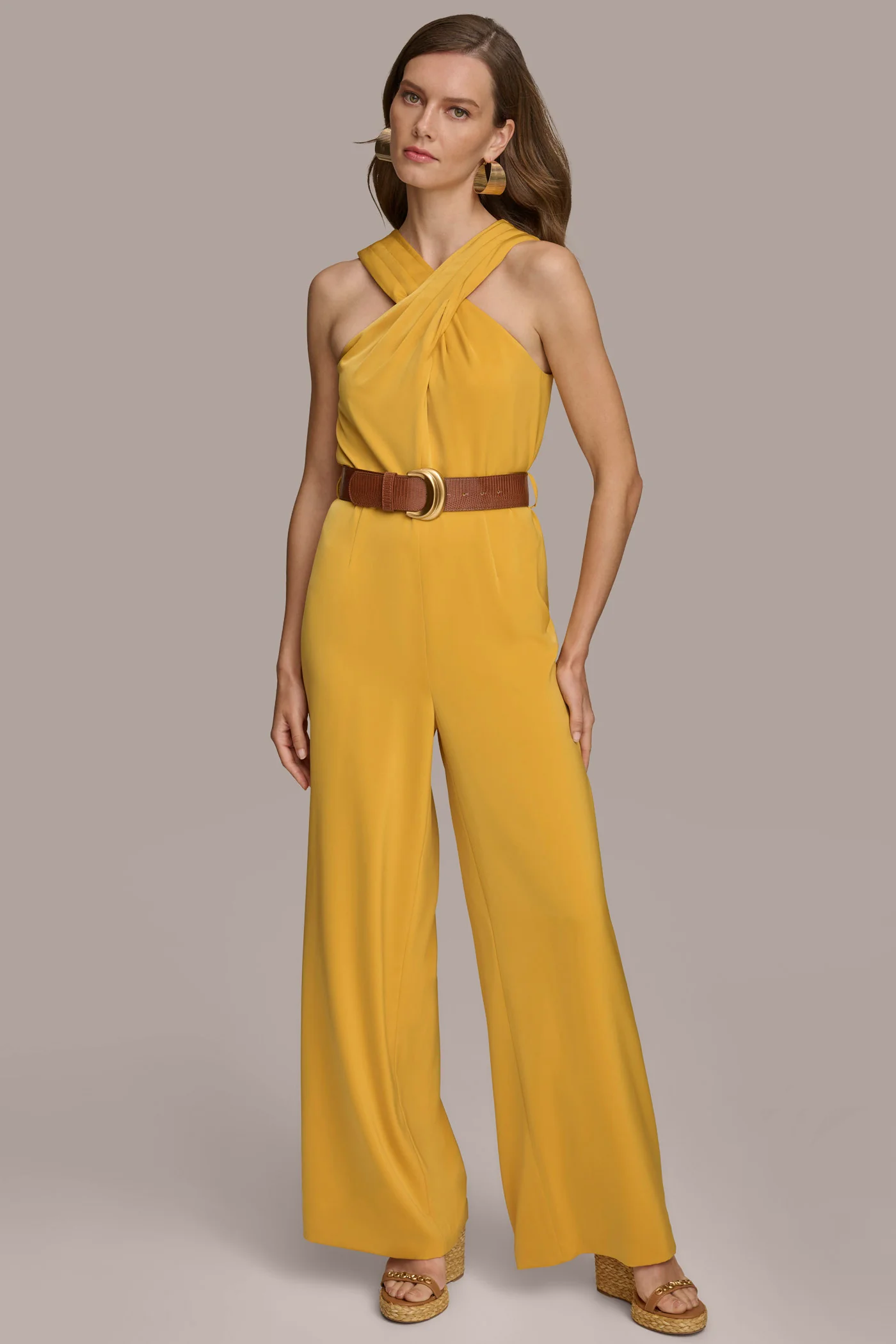 CRISS CROSS HALTER JUMPSUIT