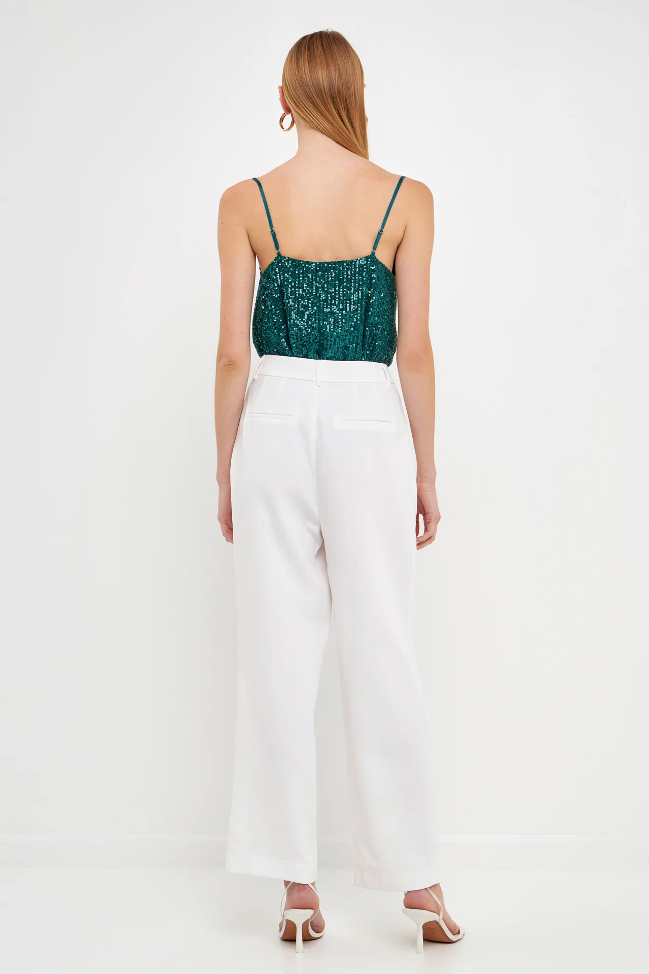 Sequins Cowl Neck Top