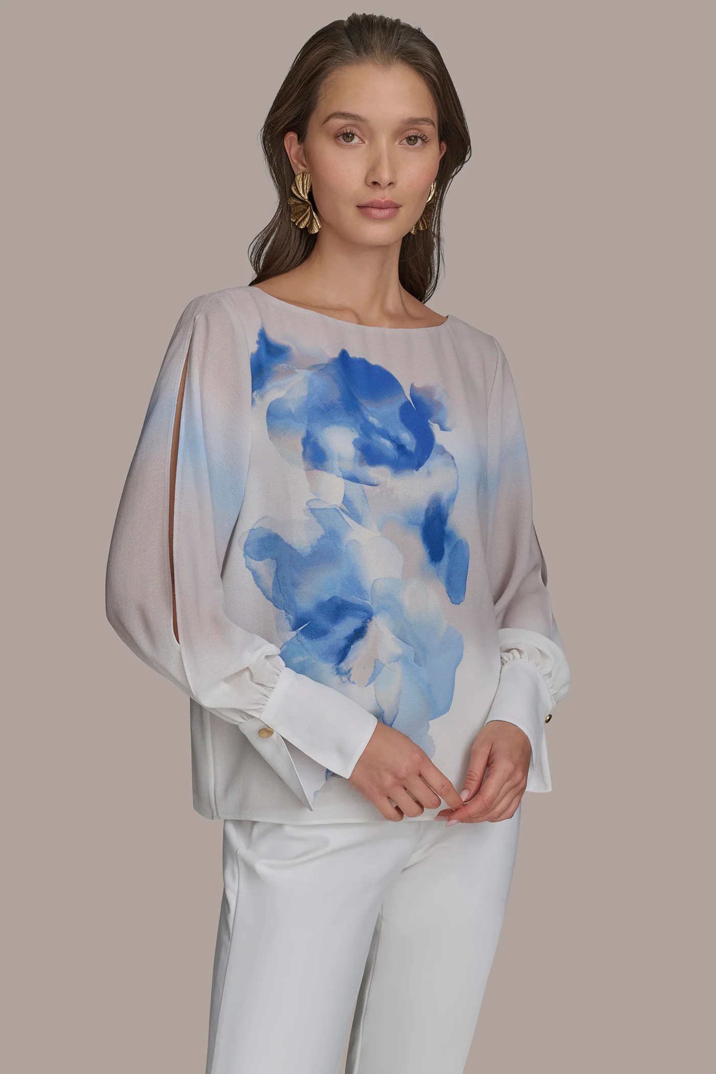 PRINT TOP WITH CUFF HARDWARE