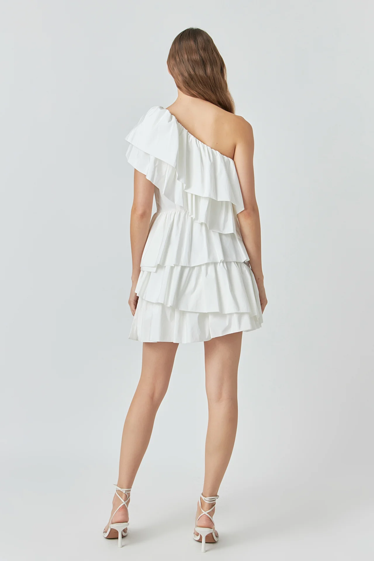 One-Shoulder Ruffled Mini Dress