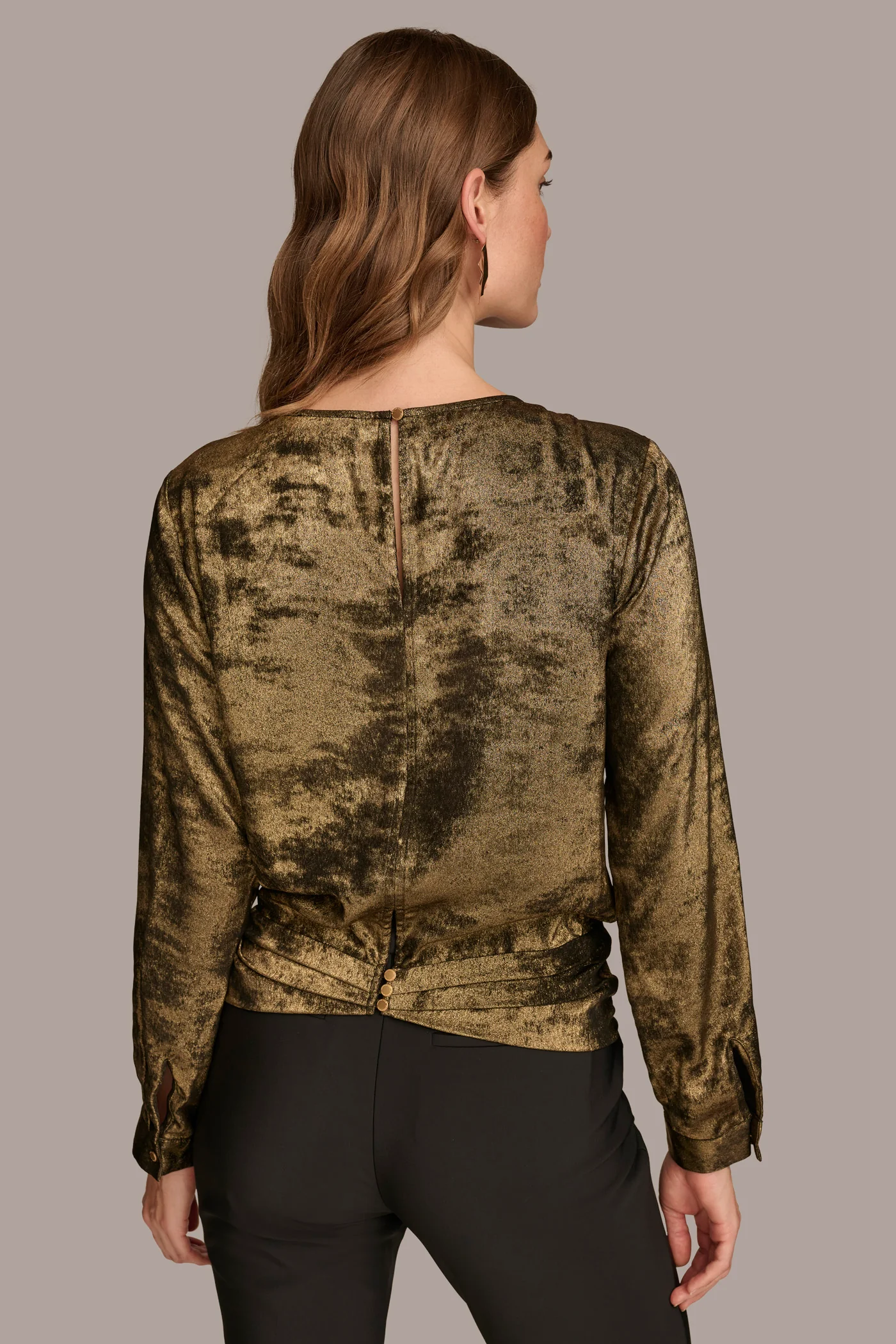 CREW FAUX WRAP TOP