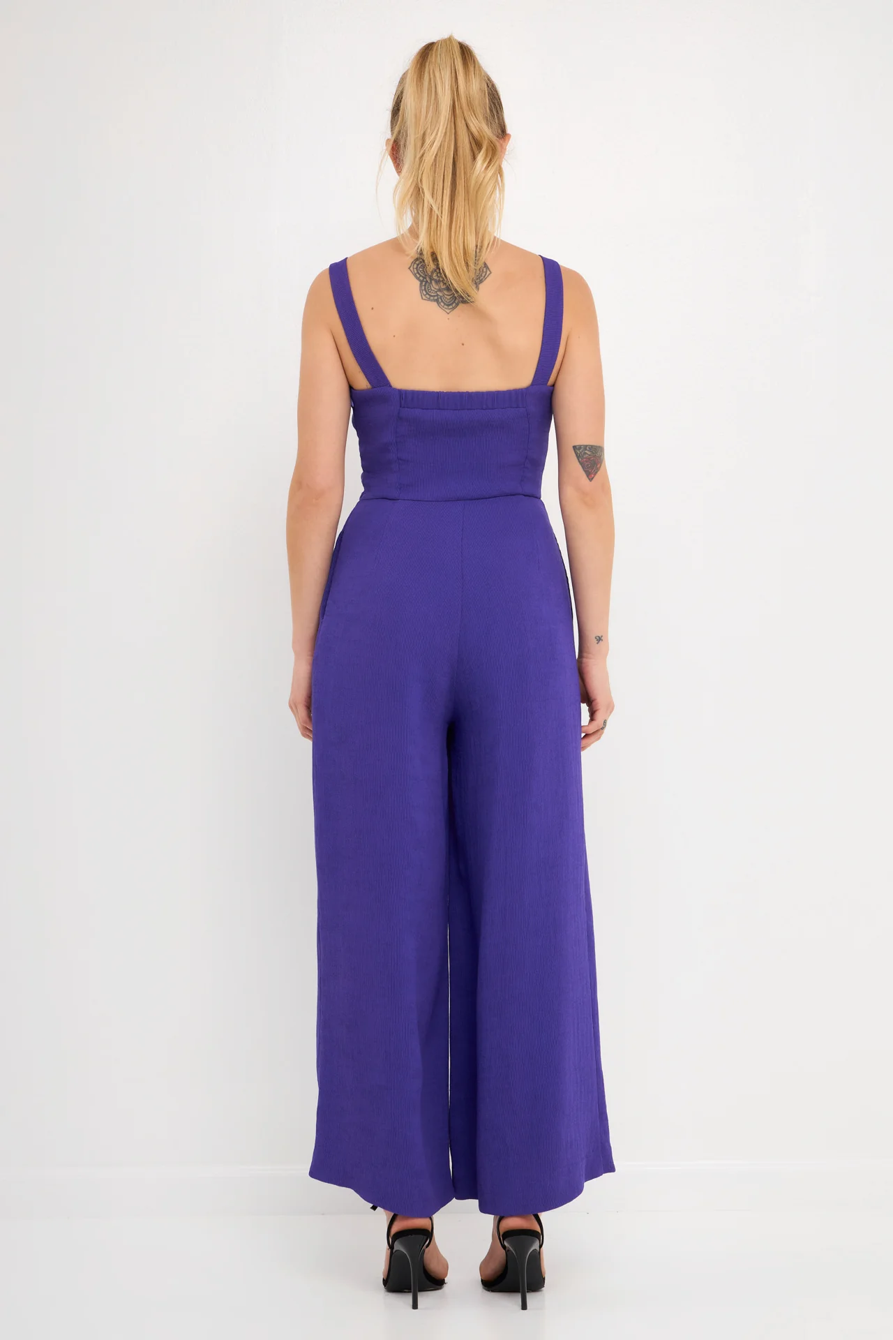 Soft Touch Plisse Twist Jumpsuit
