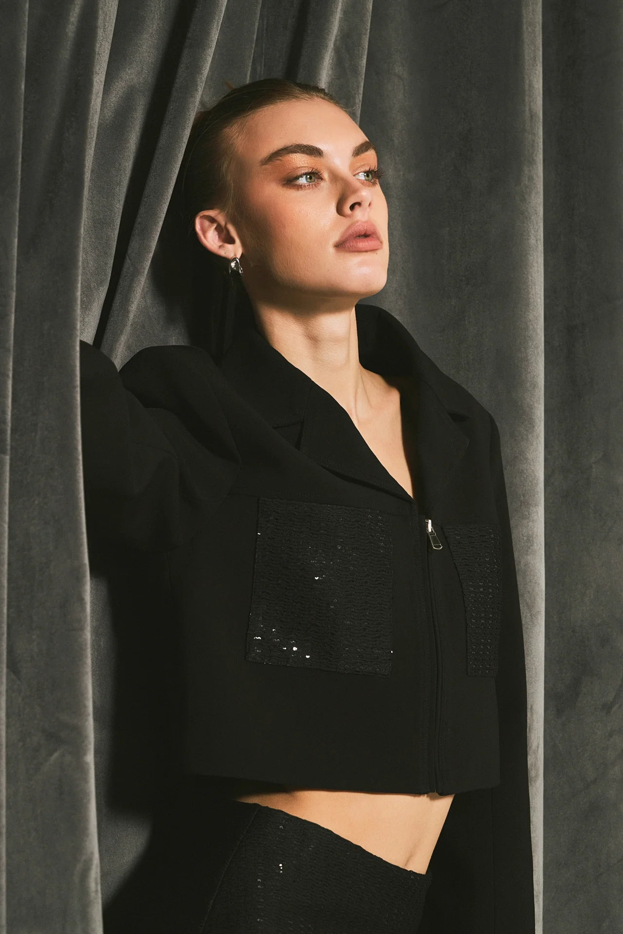 Sequins Combo Jacket